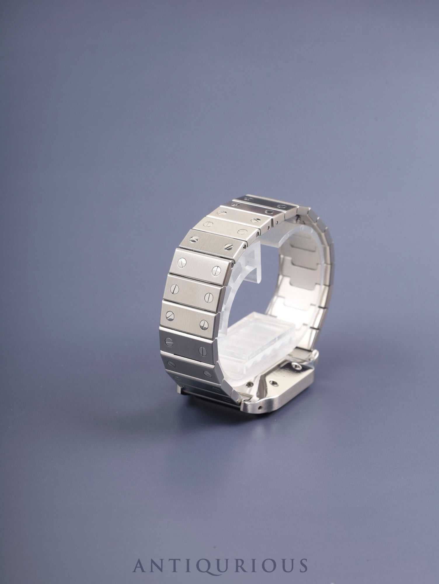 Cartier Santos Galbee LM 9172960 Automatic Caliber 2671 Stainless Steel Ivory Roman Dial Box Booklet Overhauled