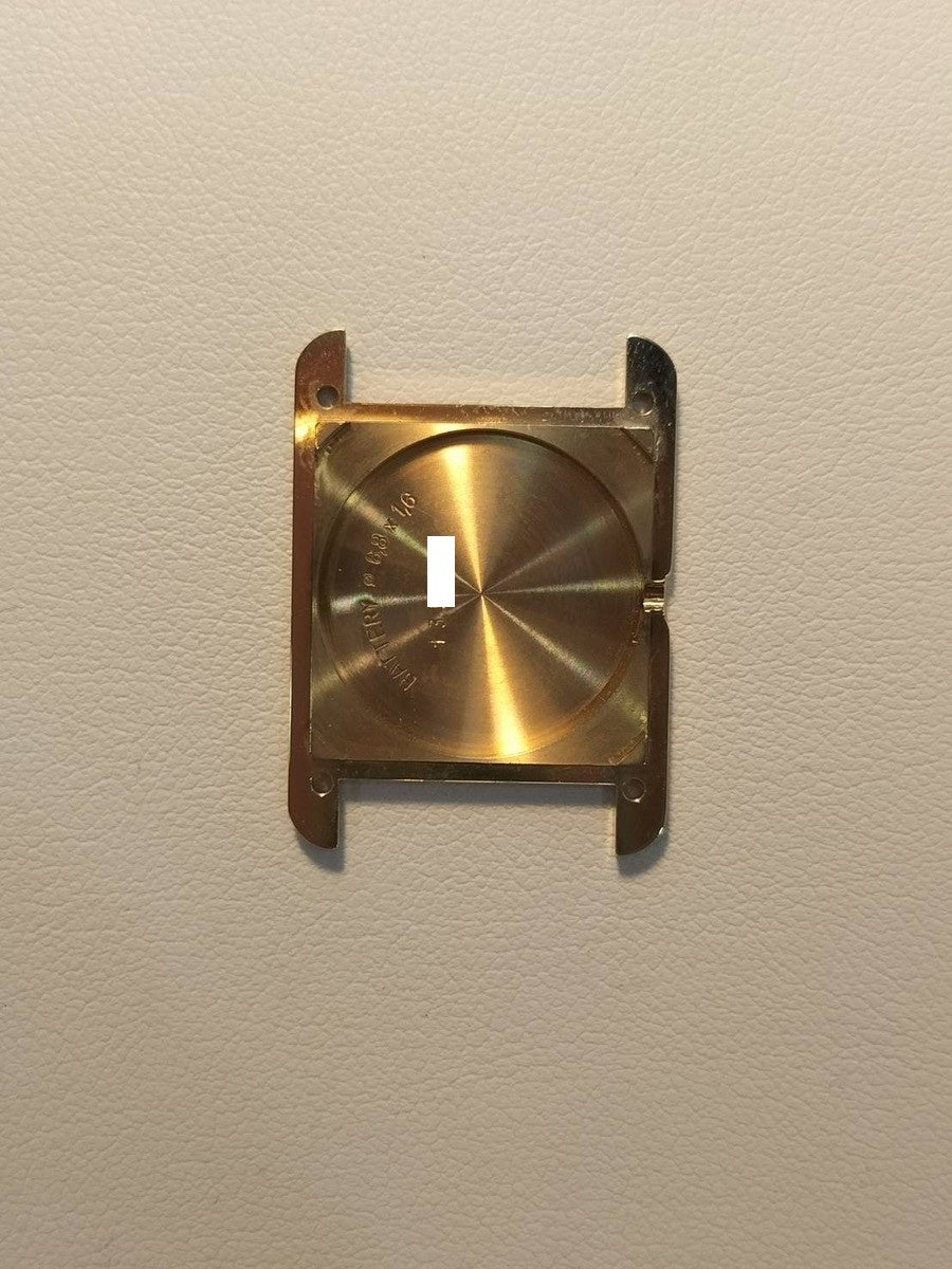 Cartier Must Tank SM 5057001 Quartz Cal.057 SV925 Leather Genuine D-buckle (GP) Opalan dial Box Overhauled