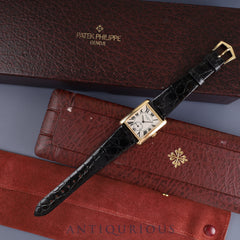 Patek Philippe Gondolo 5014J Manual winding Cal.215 750 Leather Genuine buckle (750) White Arabic dial 27 x 35mm Box Case Overhauled