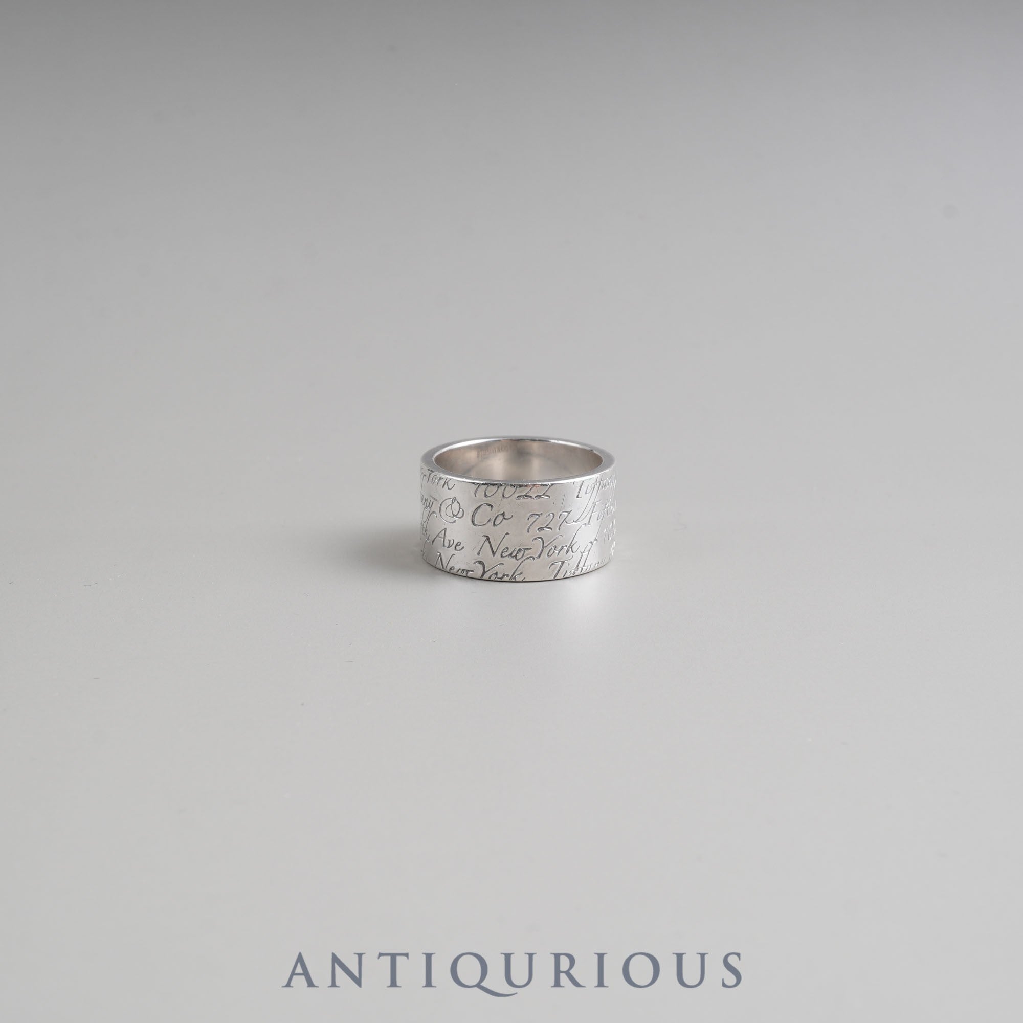 Tiffany Ring Notes Wide New York SV925 Box Dust Bag