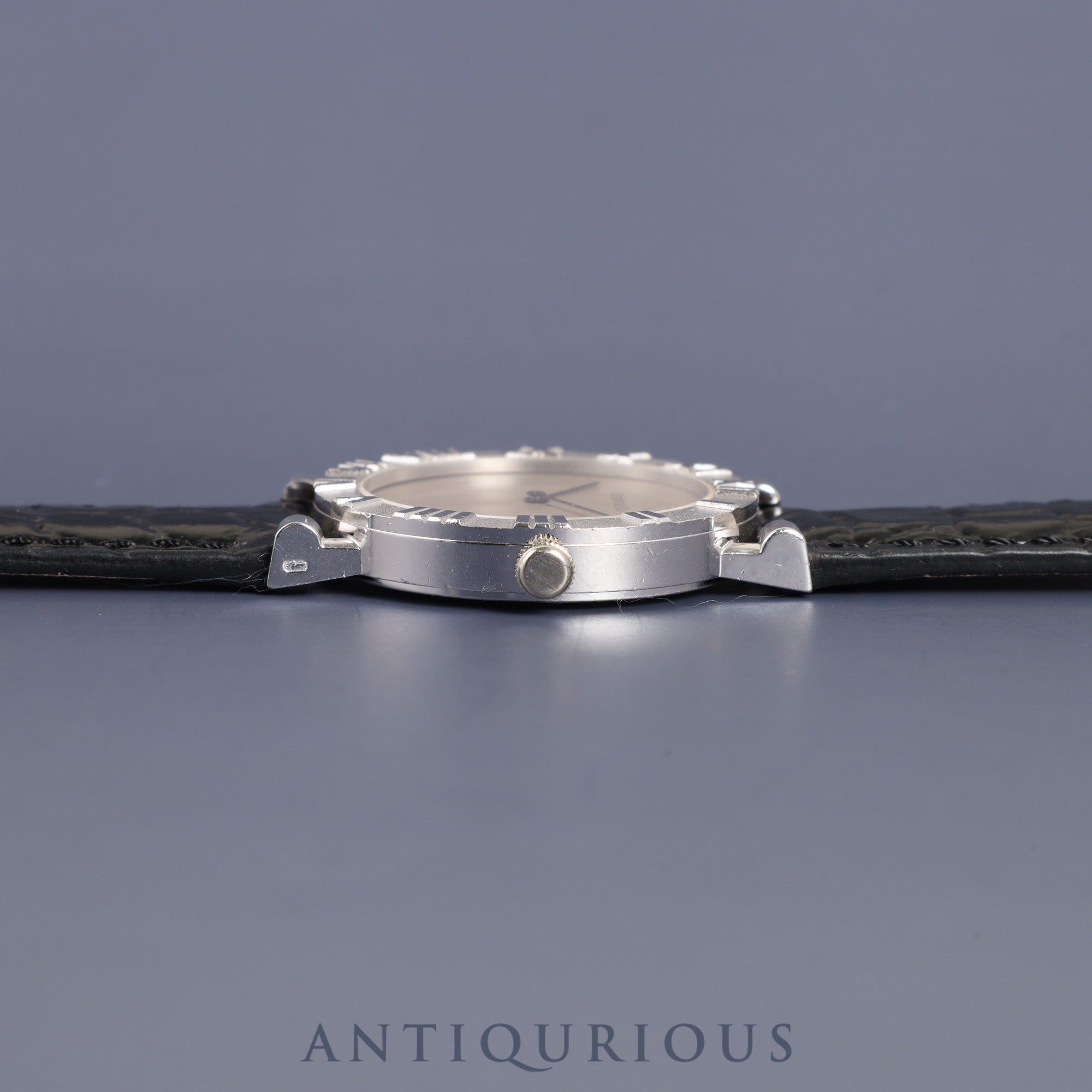 ティファニー アトラス SV CASE W152S クォーツ SV925 革 純正尾錠(SS) シルバー文字盤 オーバーホール済み