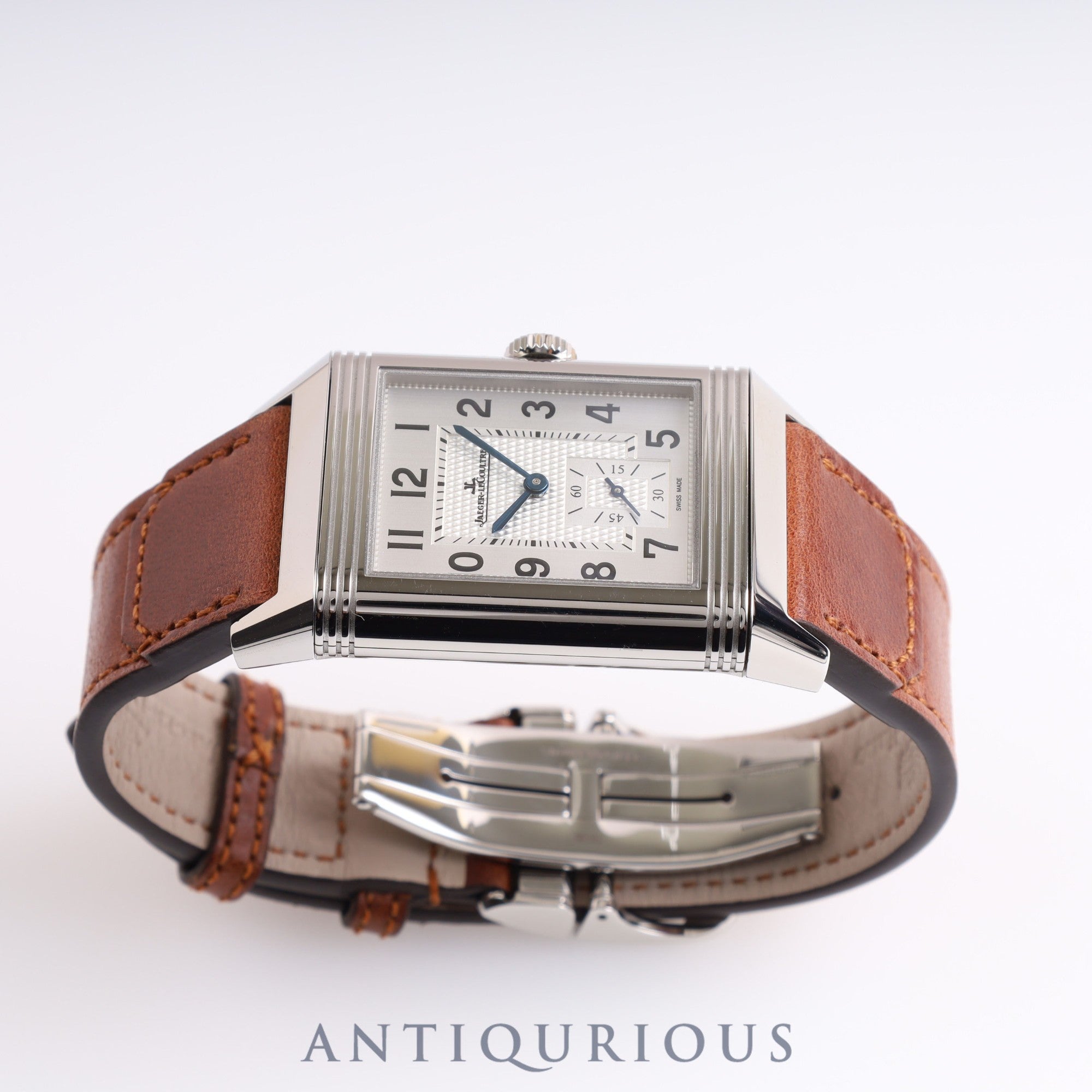 Jaeger-LeCoultre Reverso Classic Large Duo Small Second 215.8.D4 (Q3848422) Manual winding SS Genuine leather strap Genuine buckle (SS) Silver / Black dial Box Warranty (2023)