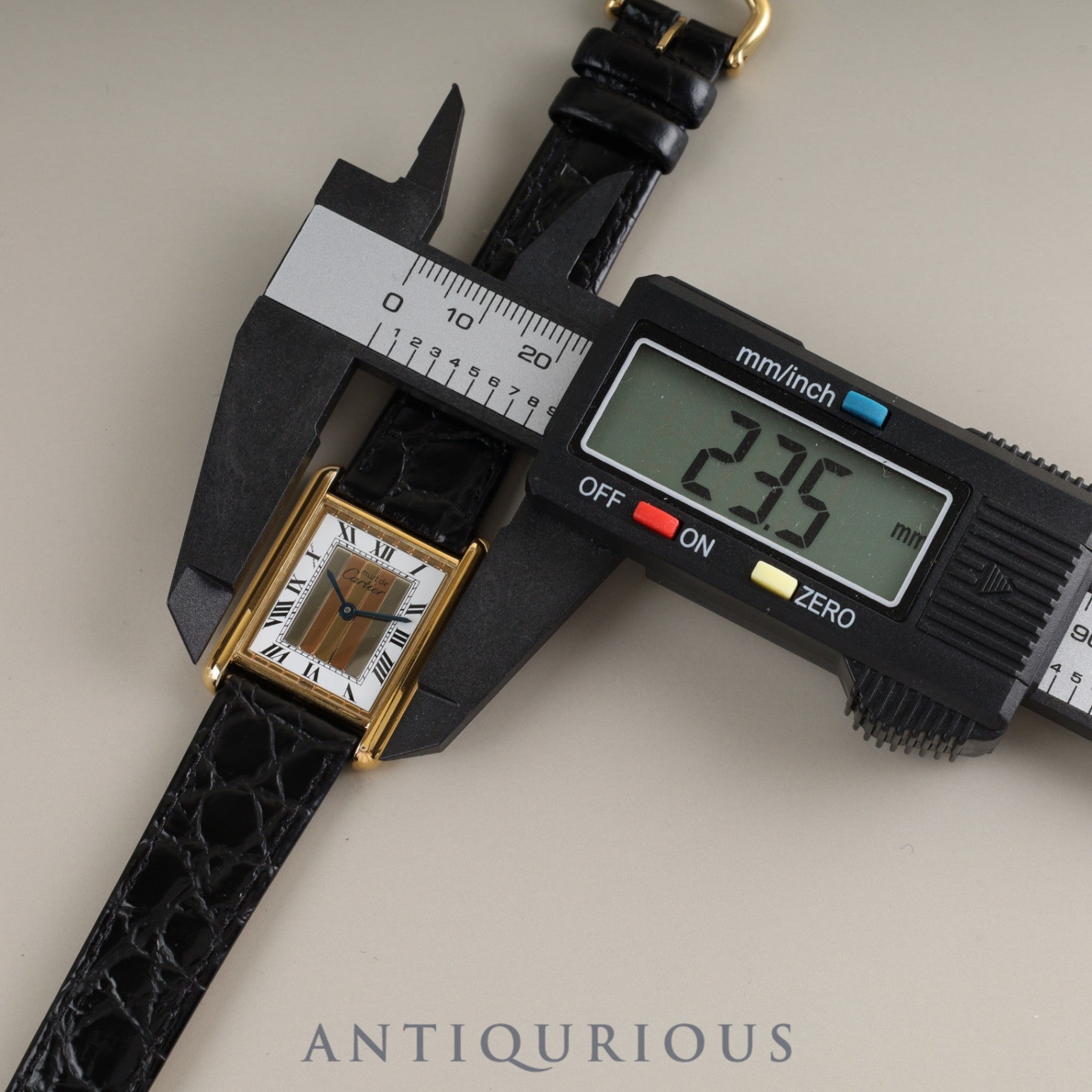 Cartier Must Tank LM QZ 590005 925 Leather Front Trinity Dial Box Complete Cartier Boutique Service