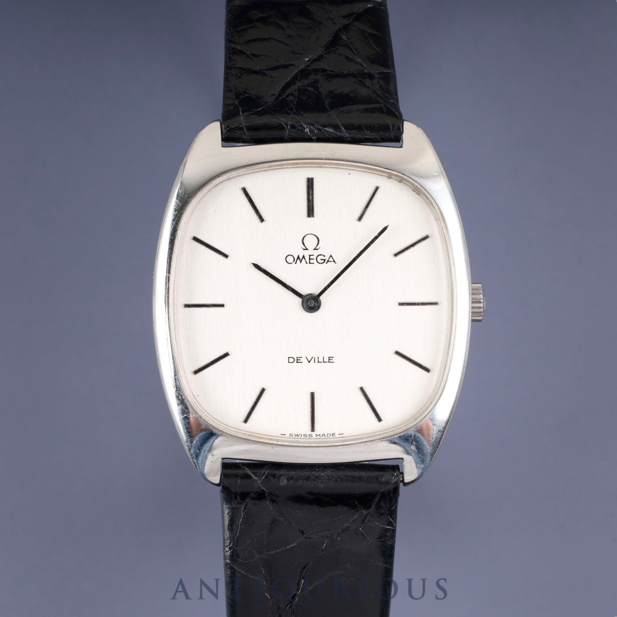 オメガ デ・ヴィル 111.0139 手巻き Cal.625 SS 革 純正尾錠(SS)シルバー文字盤 箱 オーバーホール済み