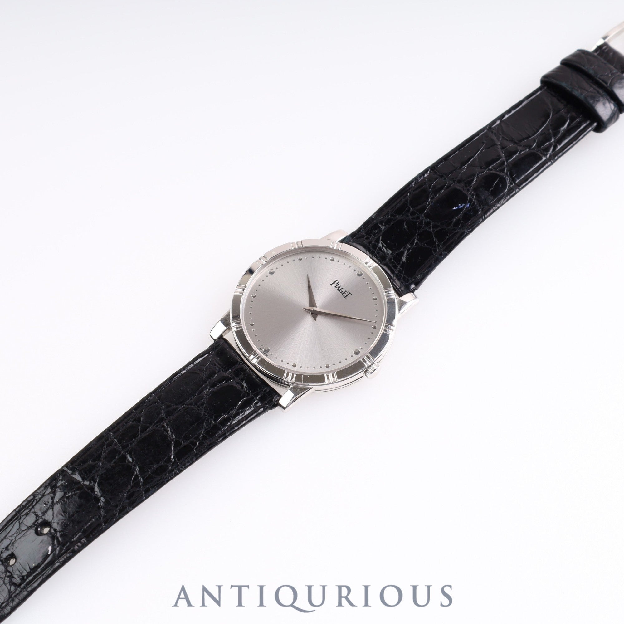 ピアジェ ダンサー 84023 クォーツ Cal.- 750WG 純正革ベルト 純正尾錠(750WG)シルバー文字盤 箱