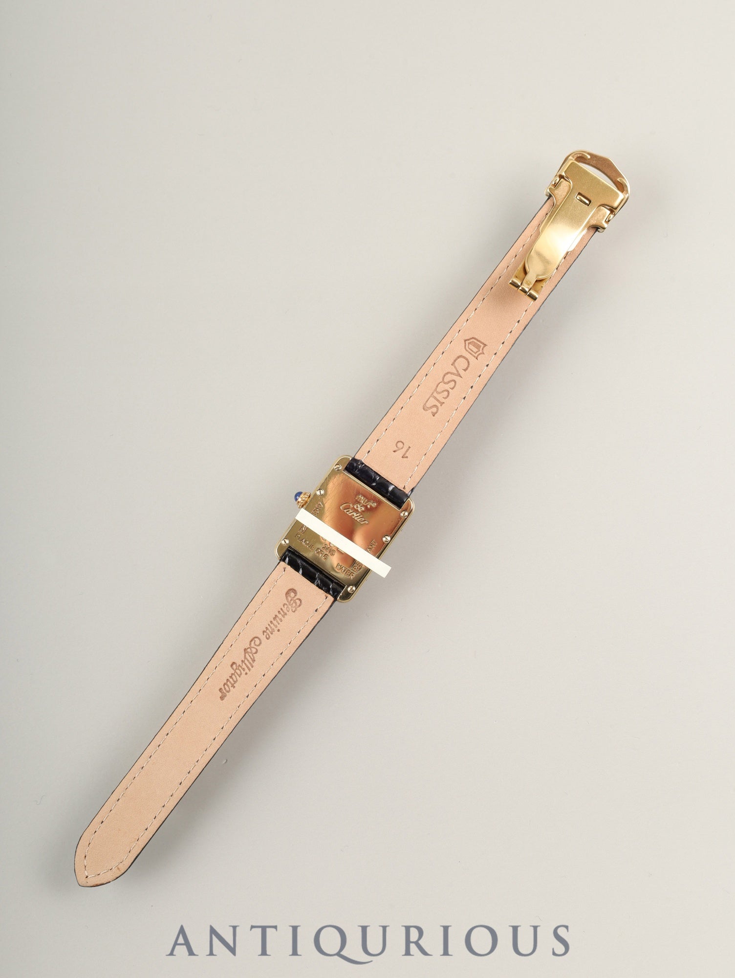 カルティエ マストタンク MM 2415 クォーツ Cal.057 SV925 革 純正Dバックル テレフォンダイヤル文字盤 1990年頃~2004年頃 箱 オーバーホール済み