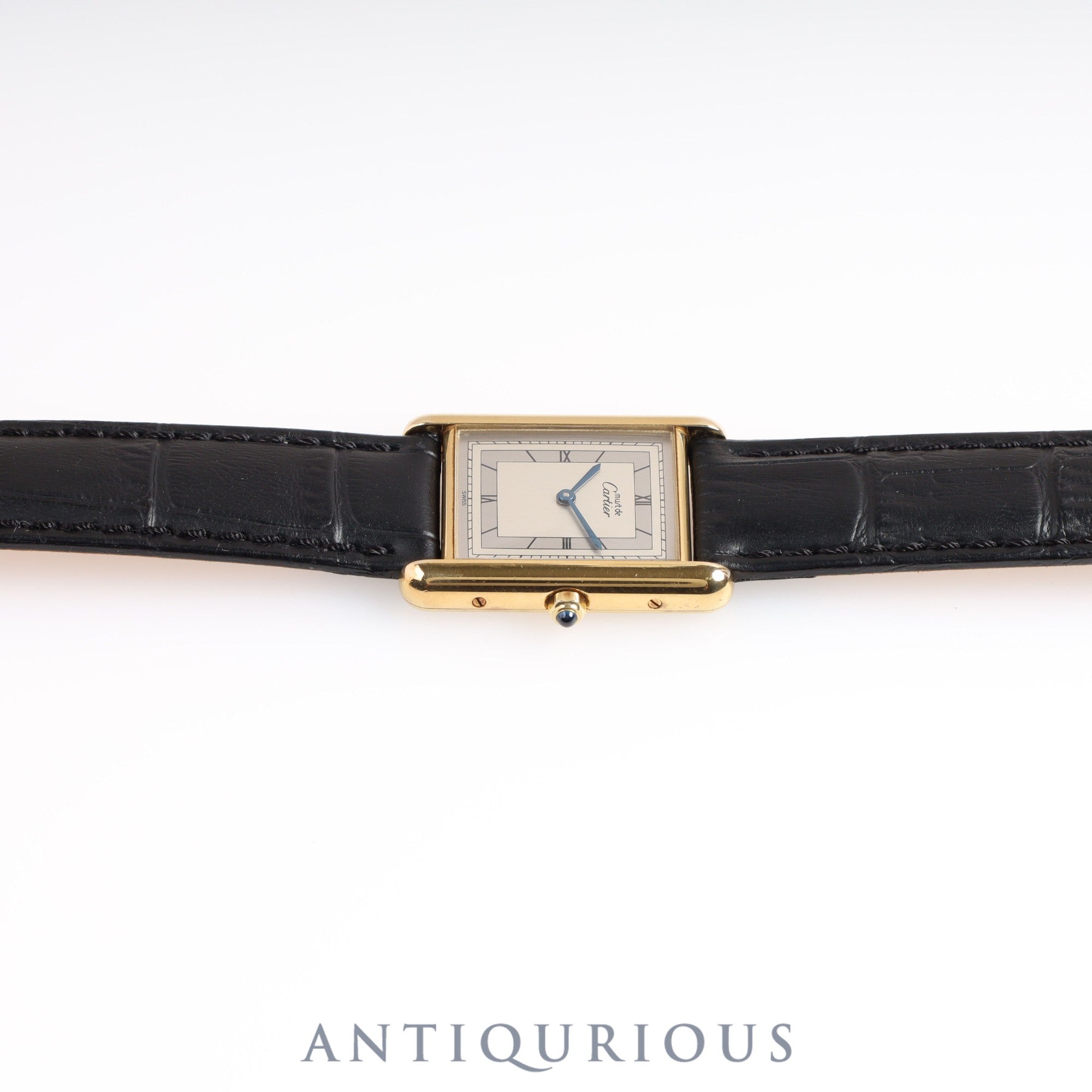 Cartier Must Tank LM QZ 6 81006 Flying Roman Silver Dial