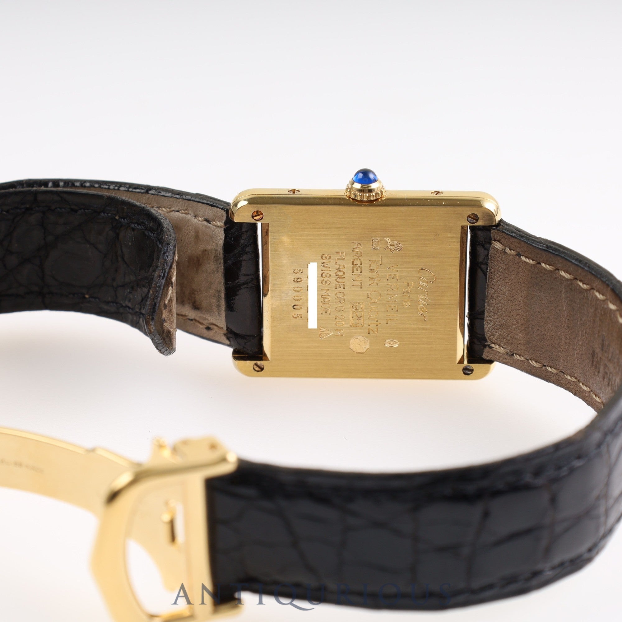 Cartier Must Tank LM QZ W1006354/590005 Genuine buckle Trinity dial Box Warranty card (1996) Completed Cartier boutique service