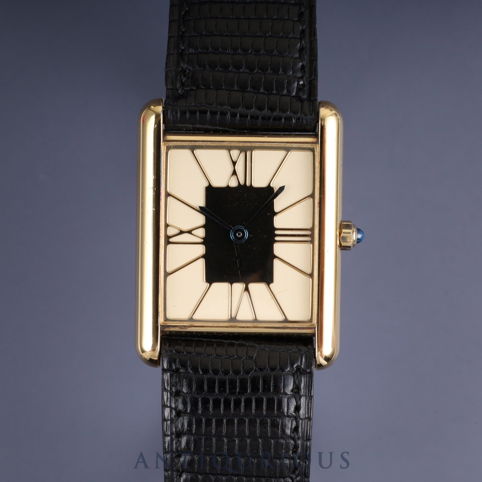 カルティエ マストタンク LM 6 81006 クォーツ Cal.81 SV925 純正革ベルト(使用感あり)純正尾錠(GP) クロワゾネ文字盤 オーバーホール済み