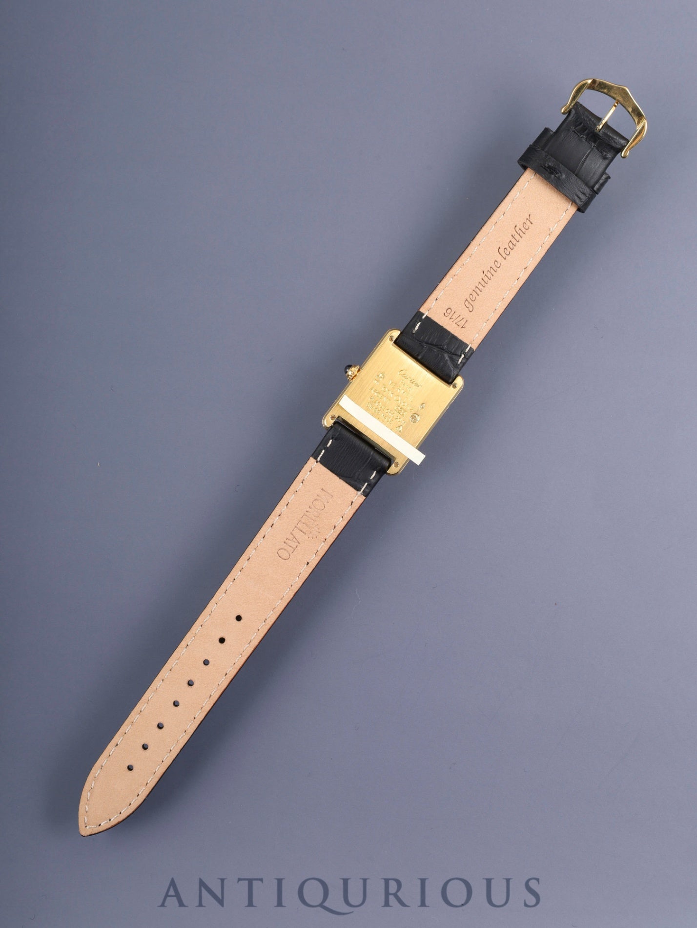 カルティエ マストタンク LM 590005 クォーツ SV925 革 純正尾錠(GP) ストレートローマン文字盤 オーバーホール済み 新品仕上げ済み