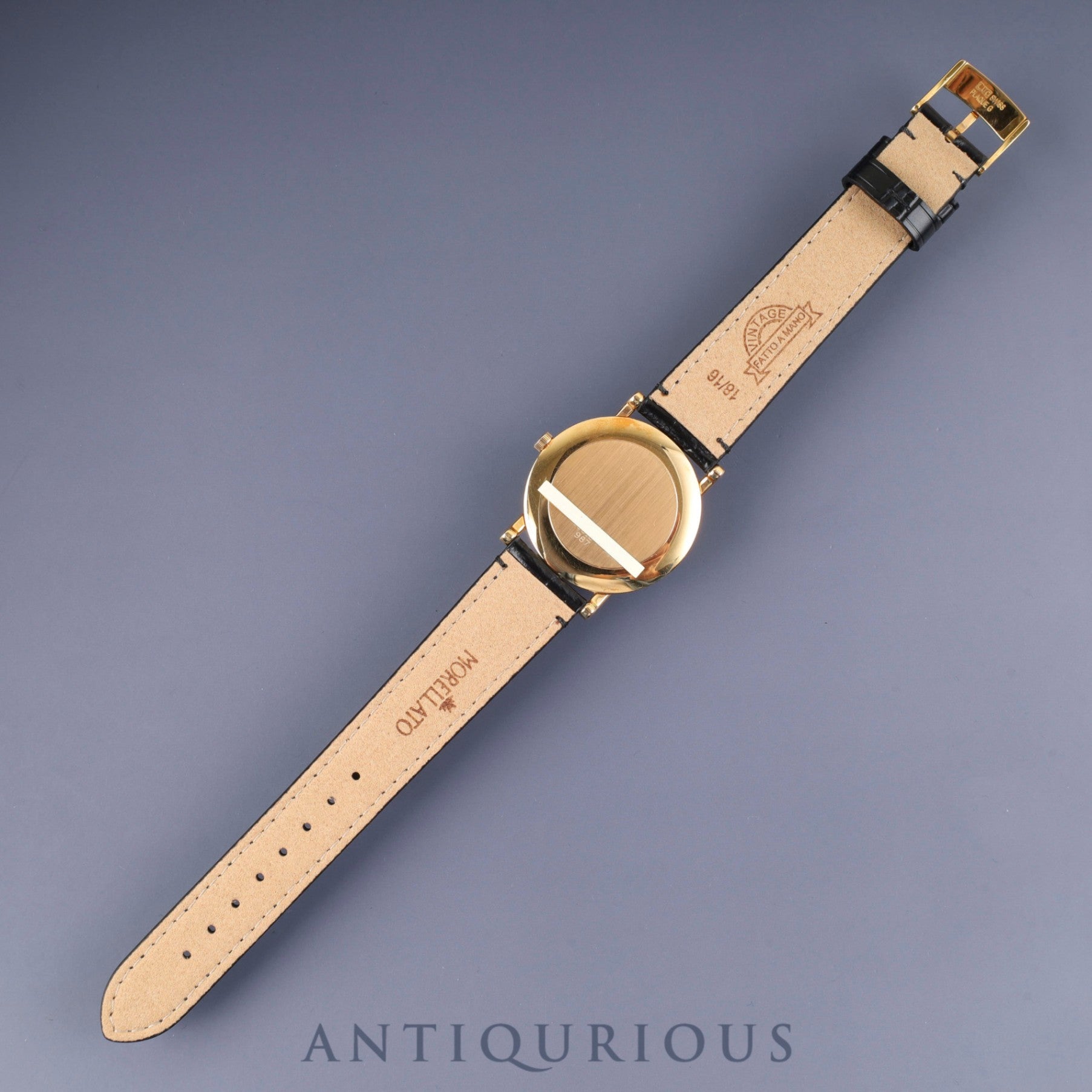 ショパール クラシック 163154/987 手巻き Au750 革 純正尾錠(GP) ホワイト文字盤 箱 冊子 保証書(2012年)オーバーホール済み