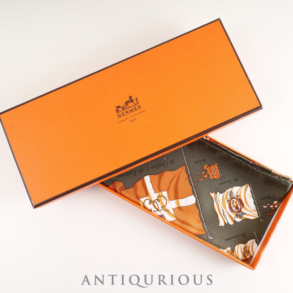 エルメス スカーフ カレ45 PAVOIS 船旗 SILK100% 箱