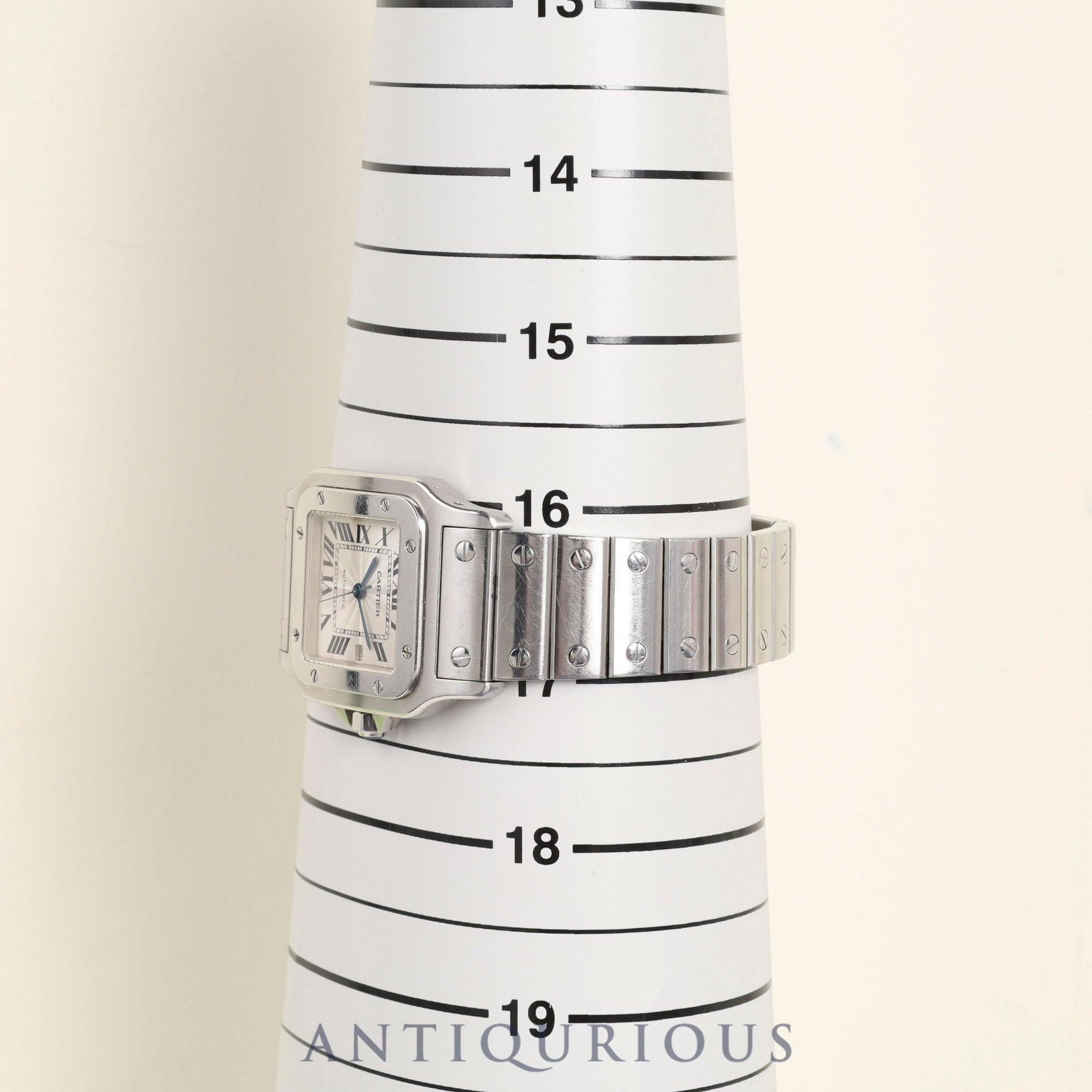 カルティエ サントス ガルベ LM 2319 自動巻き SS SS ギョーシェシルバーローマン文字盤 オーバーホール済み