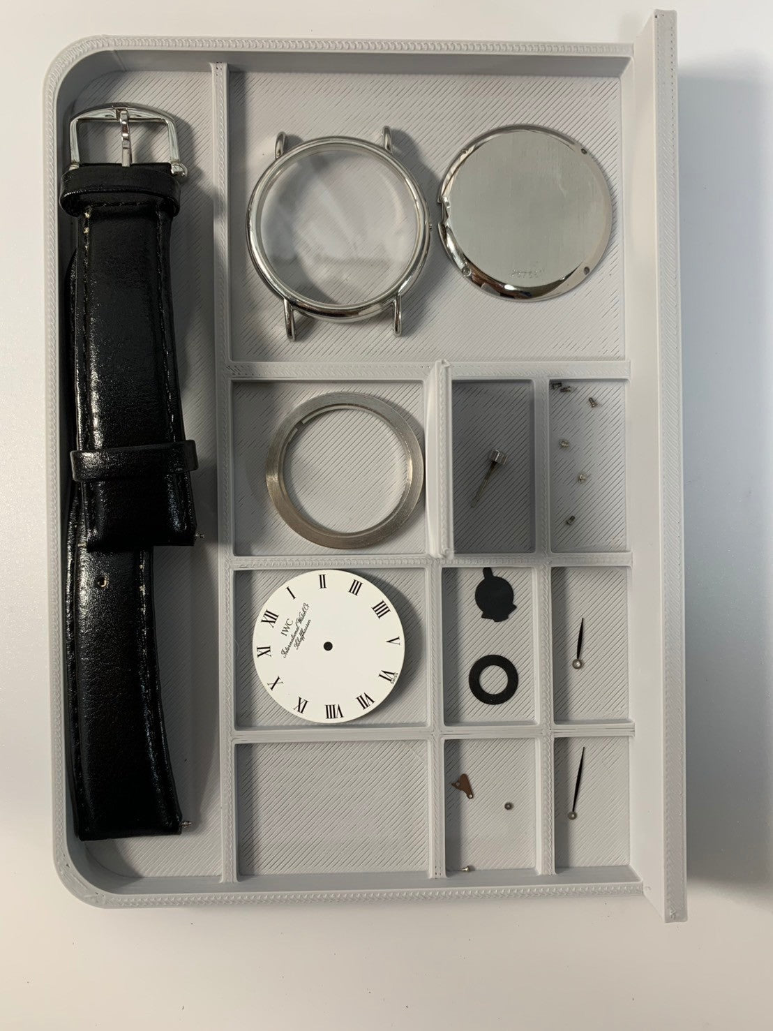 IWC Portofino 3331 Quartz Caliber 2210.5 Stainless Steel Leather Strap with Genuine Stainless Steel Buckle, White Dial, Overhauled