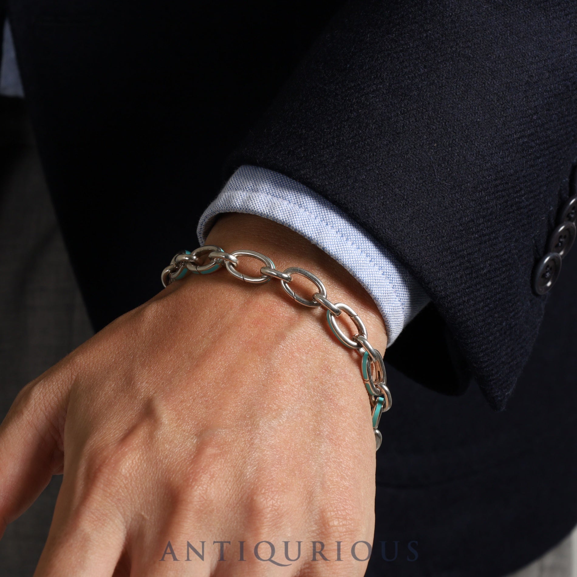 Tiffany bracelet clasping link SV925/enamel bag
