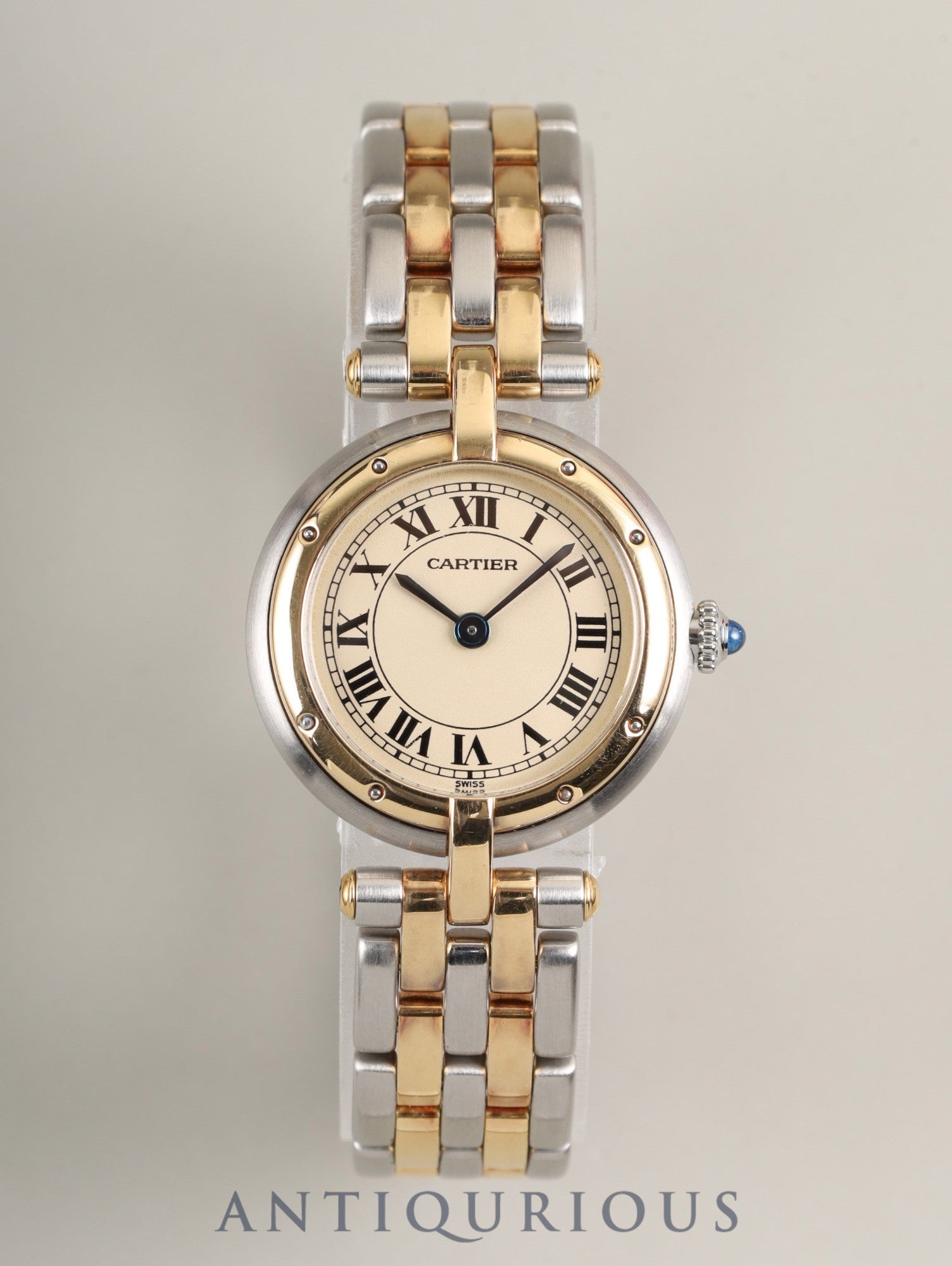 Cartier Panthère Vendôme SM 166920 Quartz Cal.157 Stainless Steel/Yellow Gold 2-row White Roman Dial Box Booklet Warranty (1989) Cartier Repair Certificate (2006) Overhauled