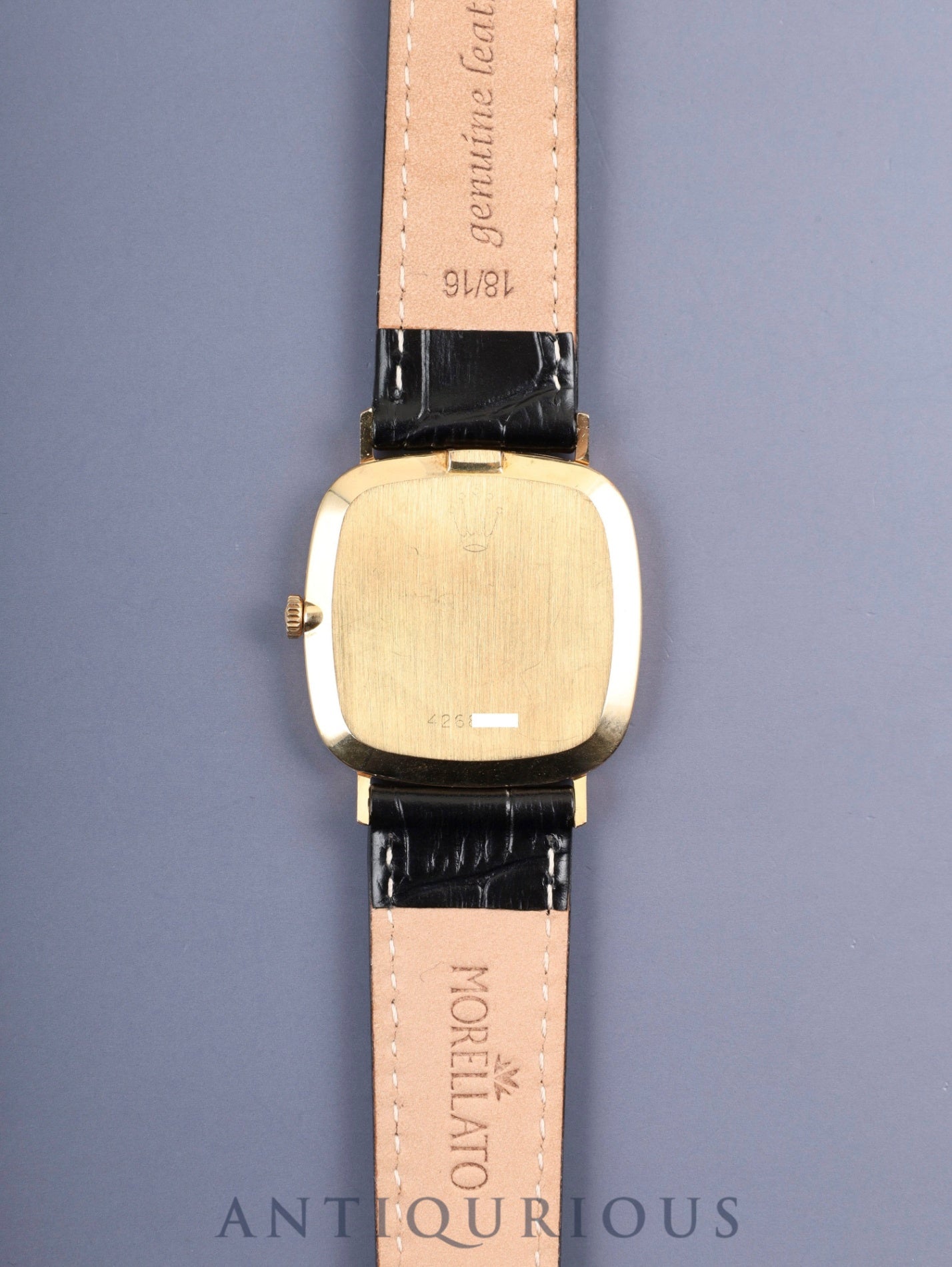 ロレックス チェリーニ 4114 手巻き Cal.1601 750YG 革 純正尾錠(GP)シャンパン文字盤 42番台(1975年)オーバーホール済み