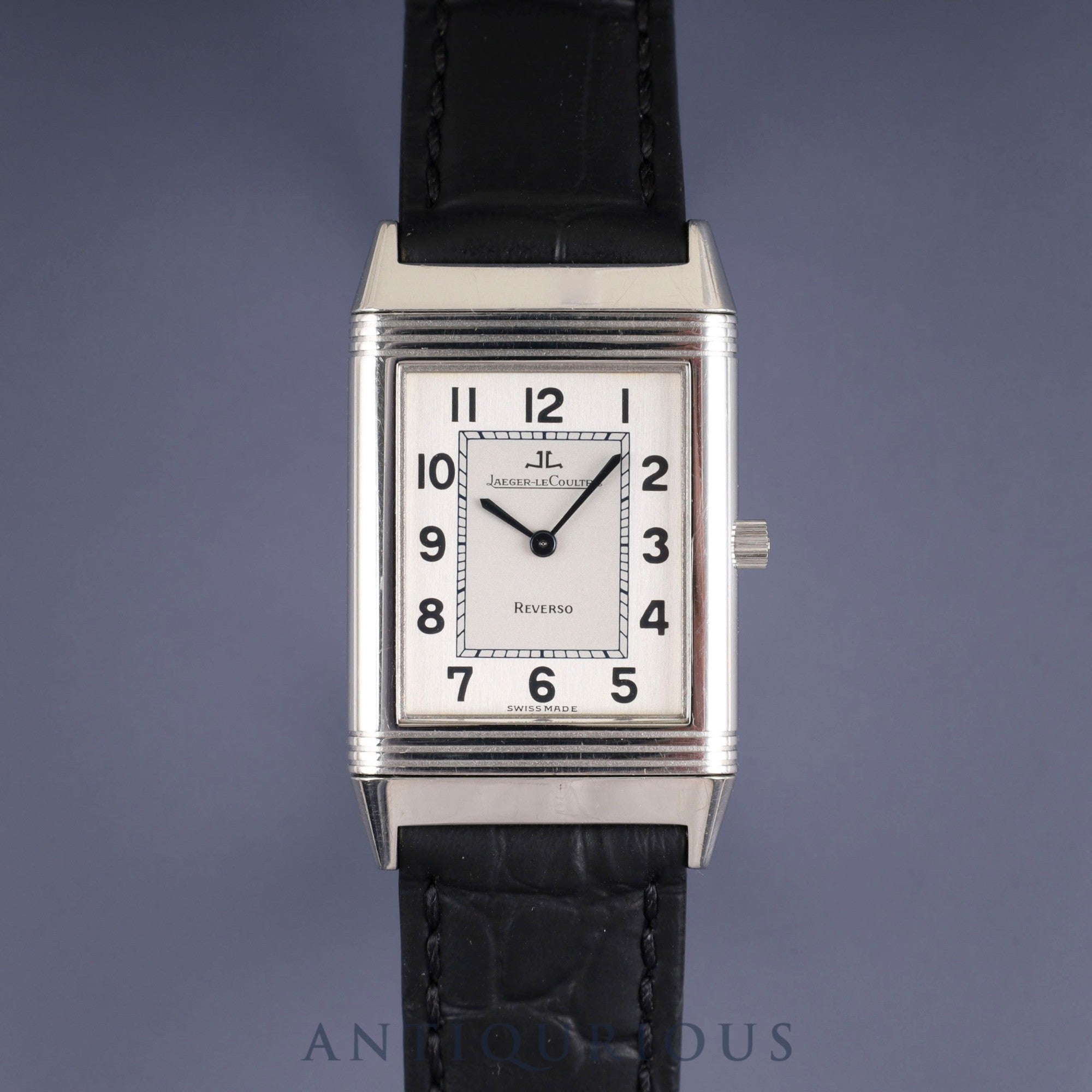 Jaeger-LeCoultre Reverso Classic 250.8.86 Manual Winding Caliber 846/1 Leather Strap Genuine Buckle (SS) Silver Arabic Dial Box Overhauled