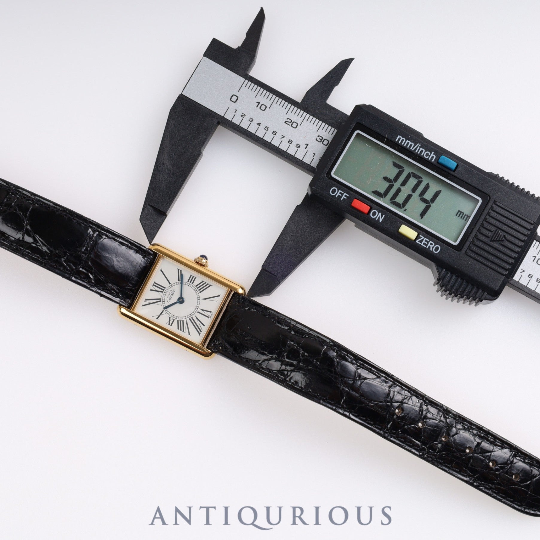 Cartier Must Tank LM QZ 590005 SV925 Leather Opalan Dial Box Warranty (1995)