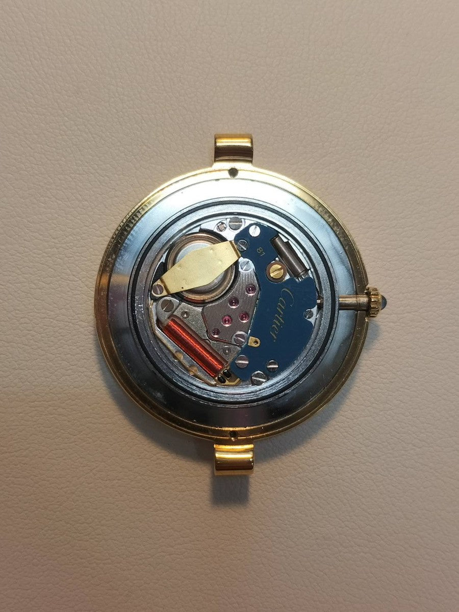 カルティエ マスト ヴァンドーム VLC LM 17 クォーツ Cal.81 SV925 純正革ベルト 純正尾錠(GP) ブラウンローマン文字盤 箱 保証書(1988年)オーバーホール済み