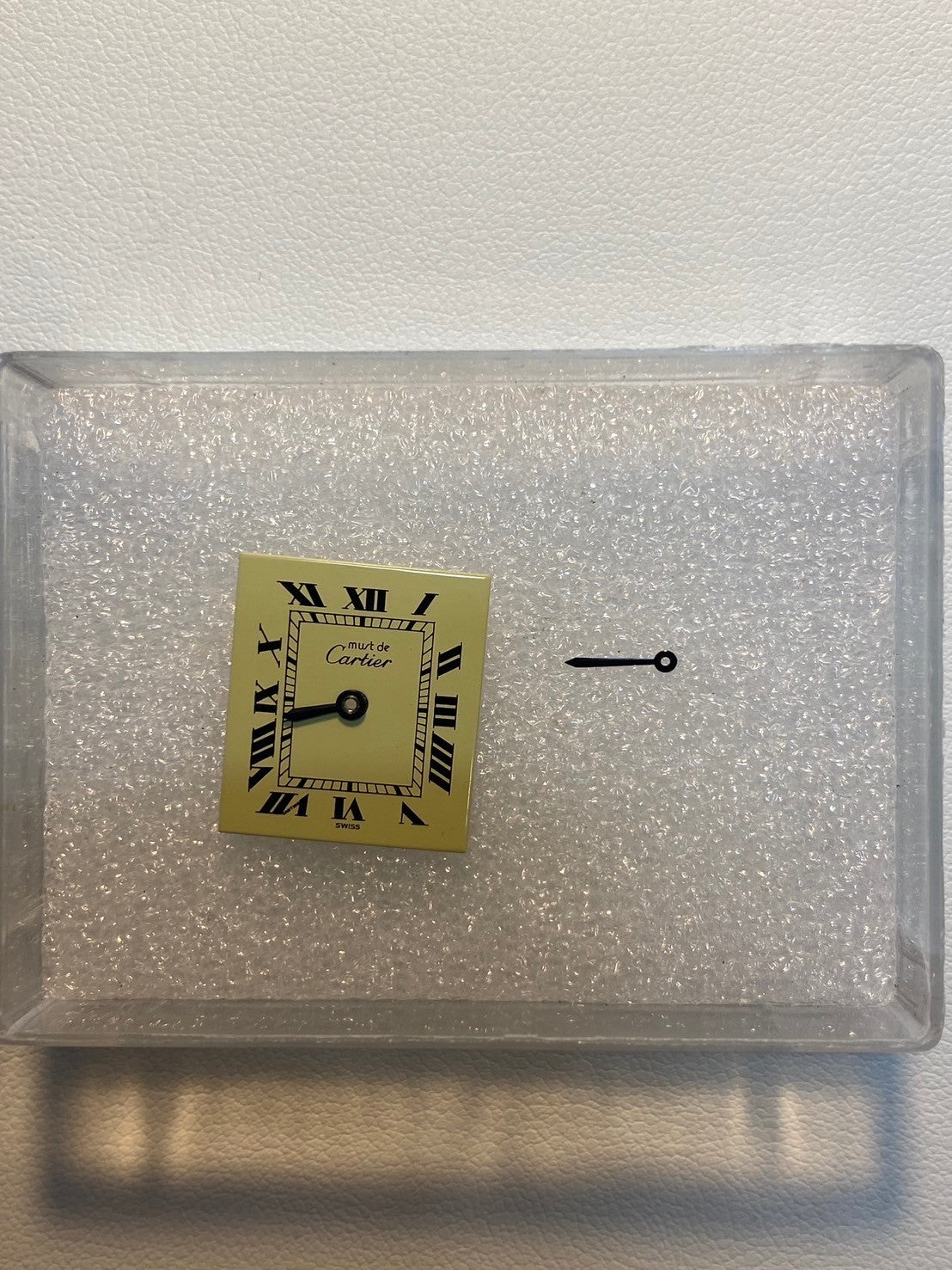 Cartier Must Tank SM Manual winding Cal.78-1 SV925 Leather Genuine buckle (GP) Ivory Roman dial Overhauled