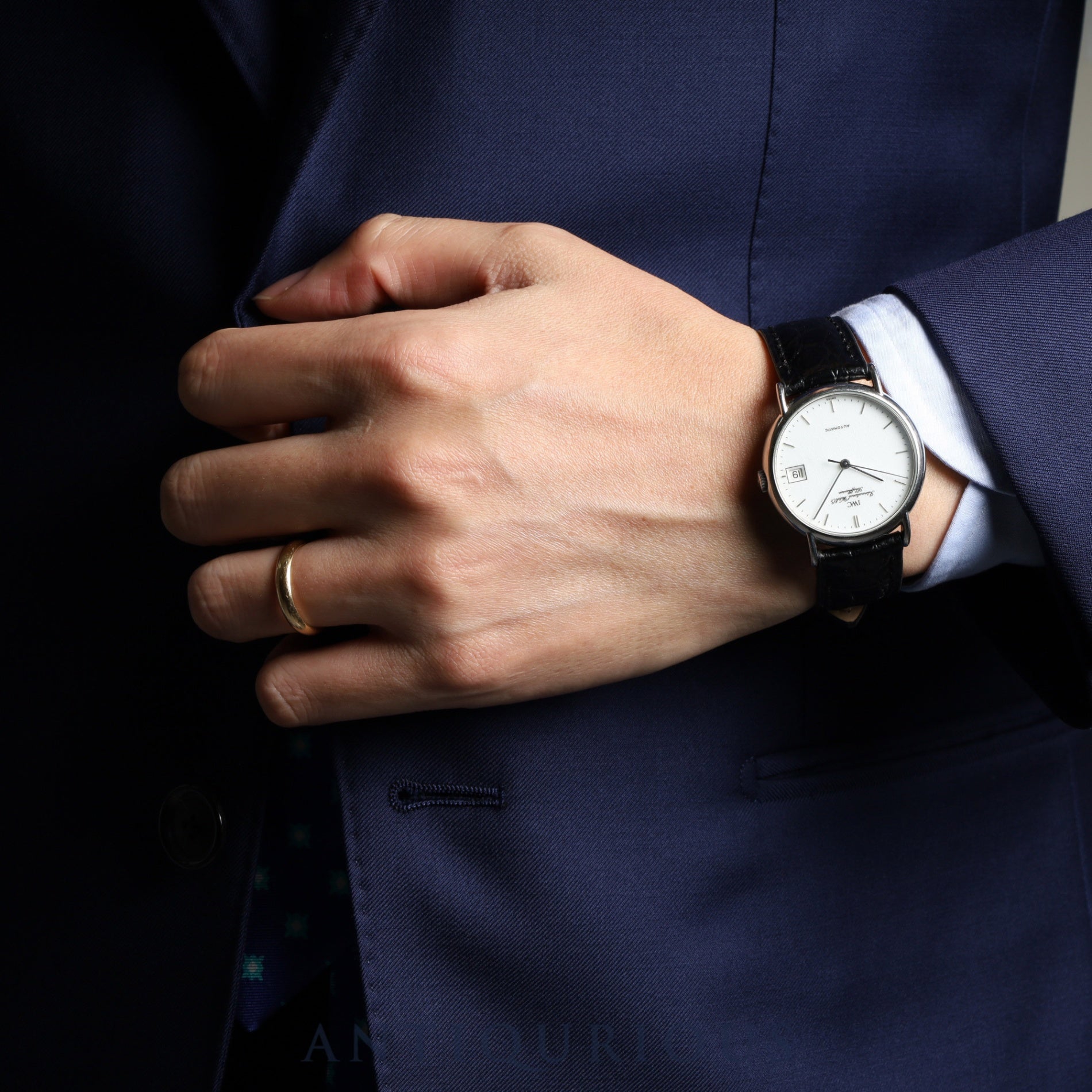 IWC アイダブリュシー ポートフィノ IW351320 自動巻き Cal.37521 SS 革 純正尾錠(SS) ホワイト文字盤 34mm オーバーホール済み