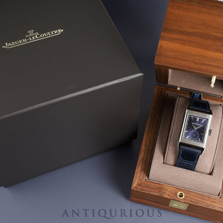 Jaeger-LeCoultre Reverso Tribute Small Second Q397848J / 214.8.62 Manual winding Cal.822/2 SS Genuine leather strap Genuine buckle (SS) Blue dial Box Overhauled