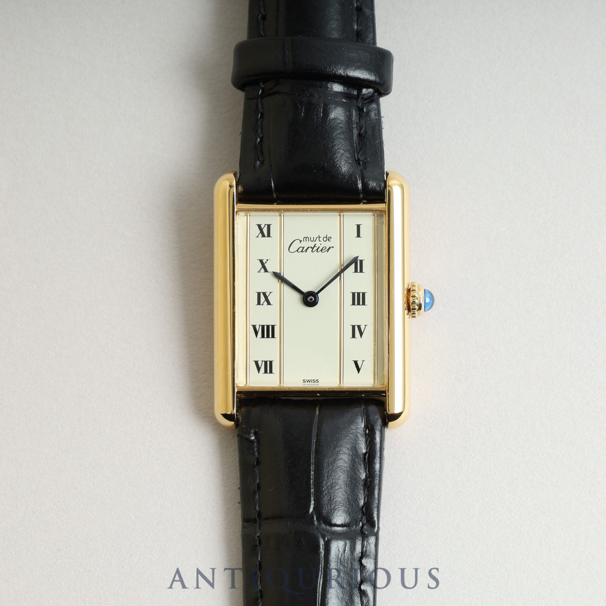 Cartier Must Tank LM QZ Straight Roman Dial