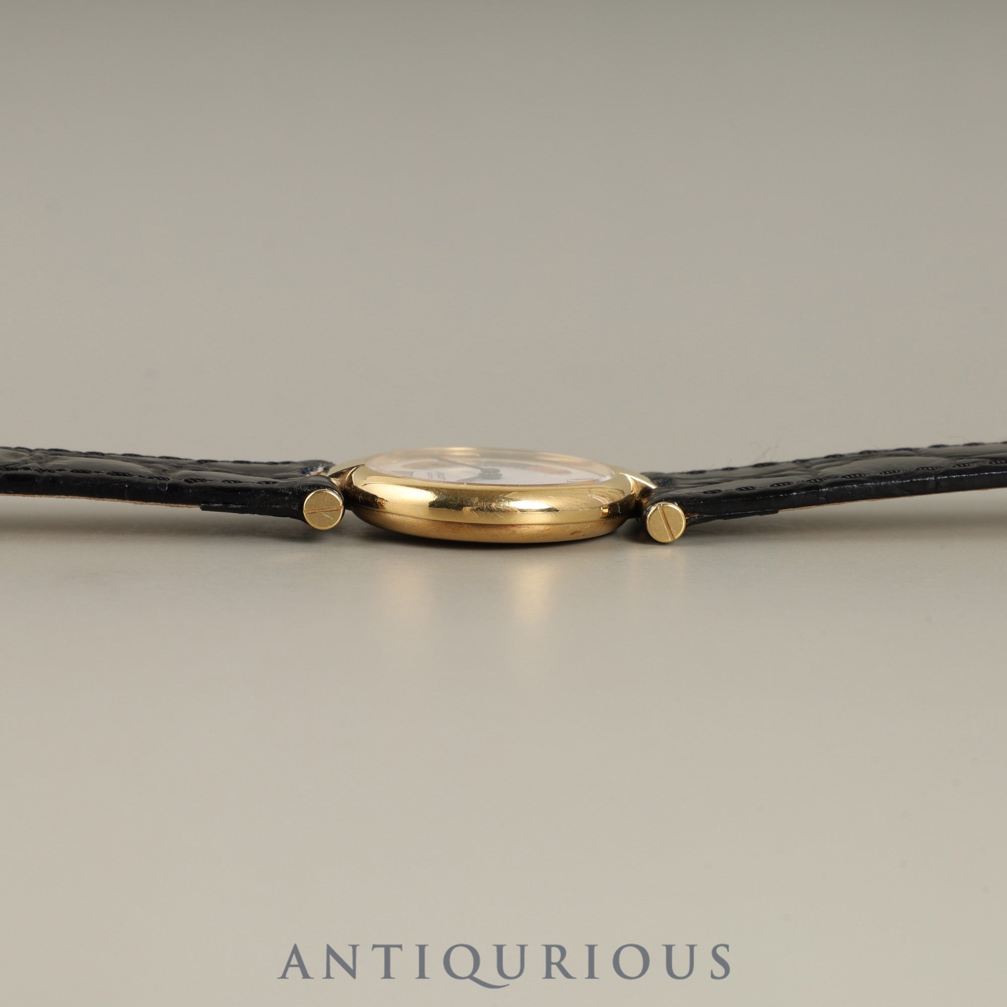 Cartier Must Vendôme VLC SM W1006554/590004 Quartz Caliber 90 SV925 Leather Strap with Genuine GP Buckle, Side Trinity Dial, Box, Overhauled