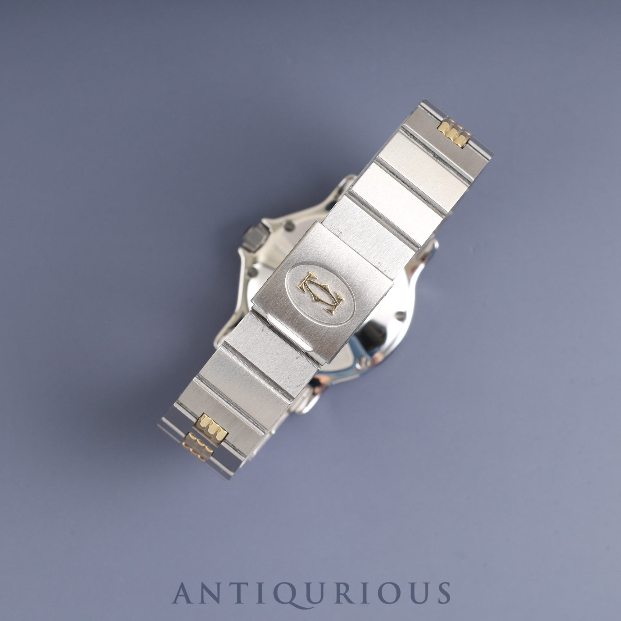 Cartier Santos Octagon LM 2966 Automatic Cal. 077 Stainless Steel/Yellow Gold White Roman Dial Overhauled