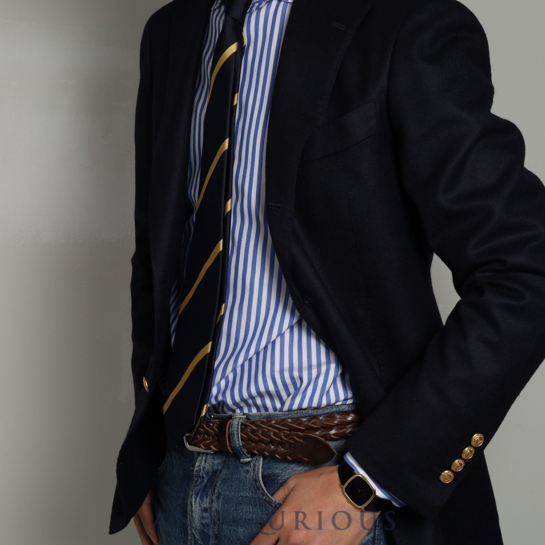 オメガ デ・ヴィル 195 077.2 クォーツ Cal.1378 GP 革 純正尾錠(GP)ブラック文字盤 オーバーホール済み