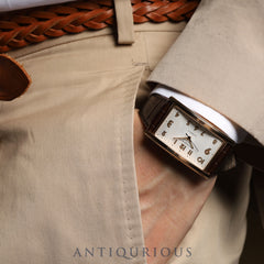 Tiffany East West Automatic PG Leather Silver Dial