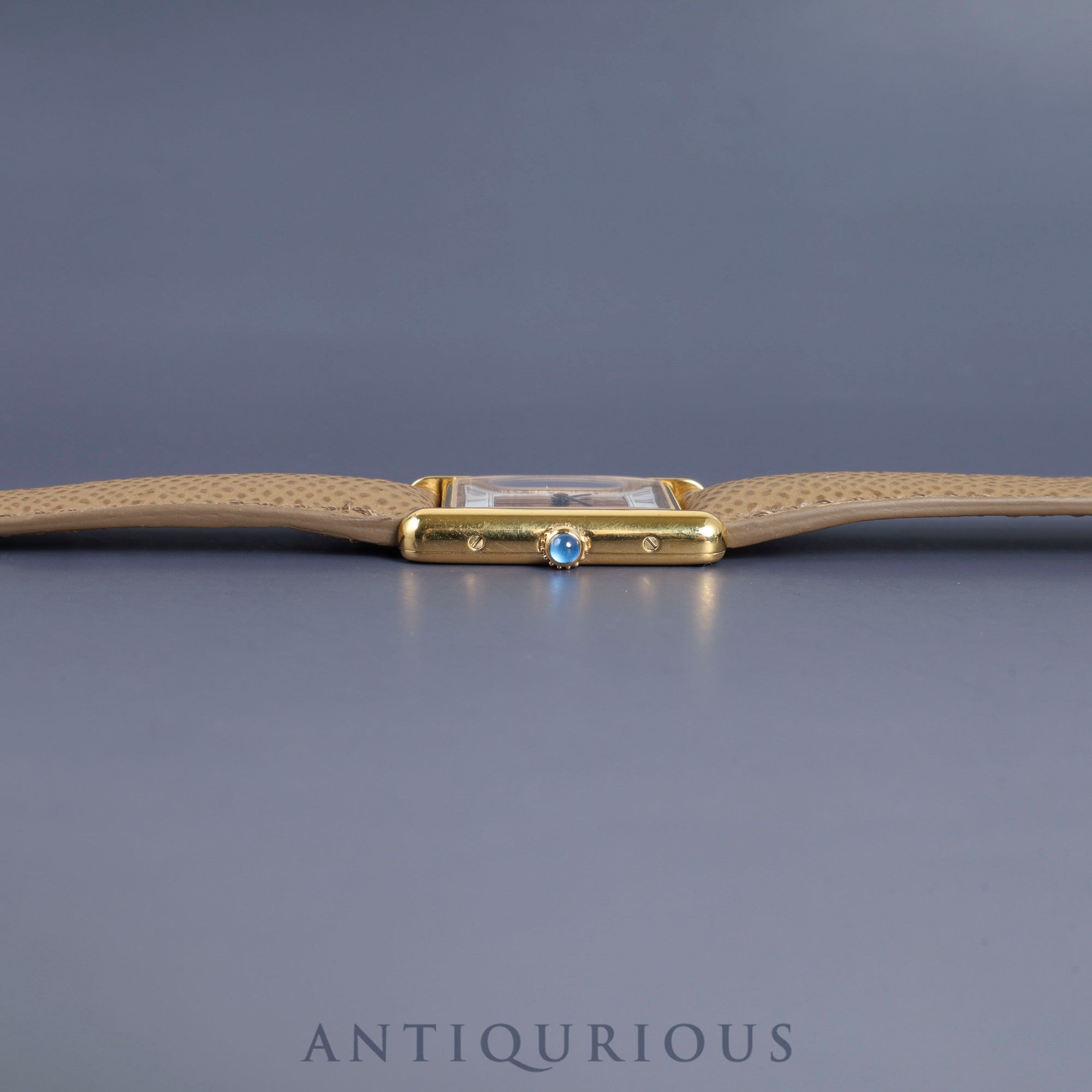 カルティエ マストタンク LM 590005 クォーツ Cal.90 SV925 革 純正尾錠(GP) フロントトリニティ文字盤 オーバーホール済み 新品仕上げ済み