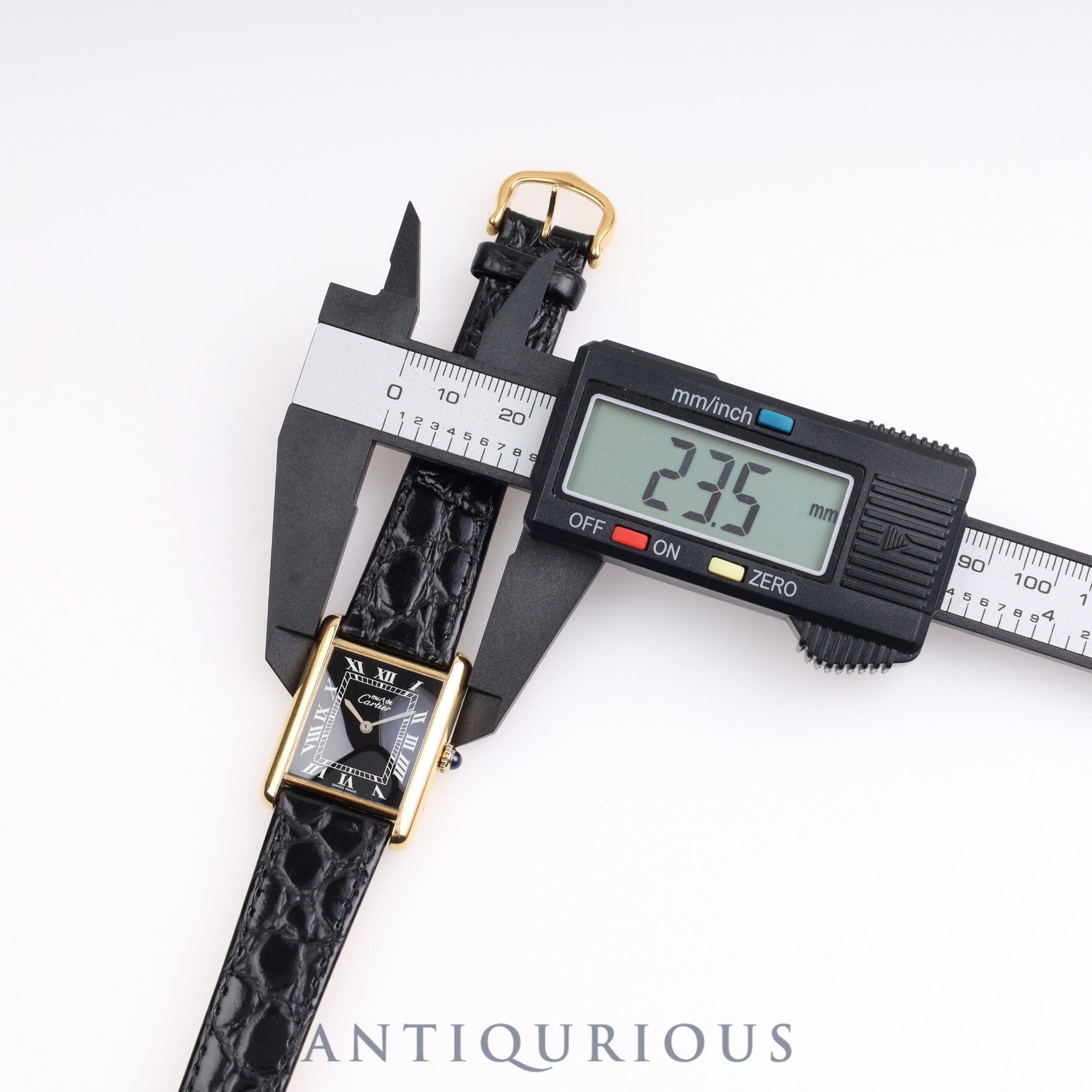 Cartier Must Tank LM Manual Winding Black Roman Dial Box Fully Serviced