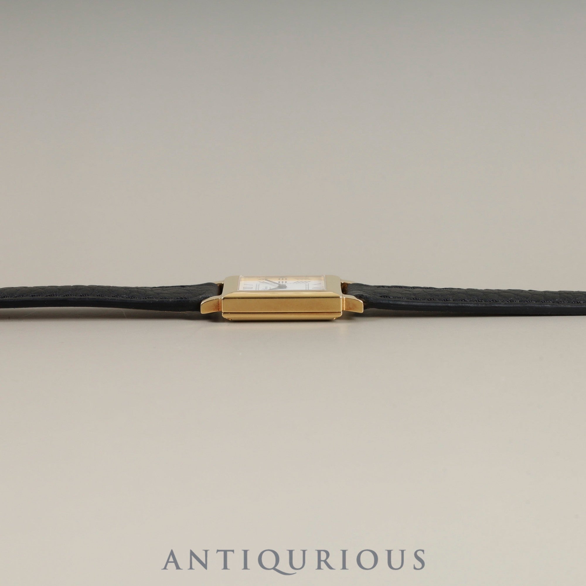 ショパール クラシック スクエア 127366 クォーツ Cal.976.001 750 カミーユ・フォルネ社製革ベルト 純正尾錠(GP) ホワイトローマン文字盤 箱 原産地証明書(2015年) 冊子 オーバーホール済み