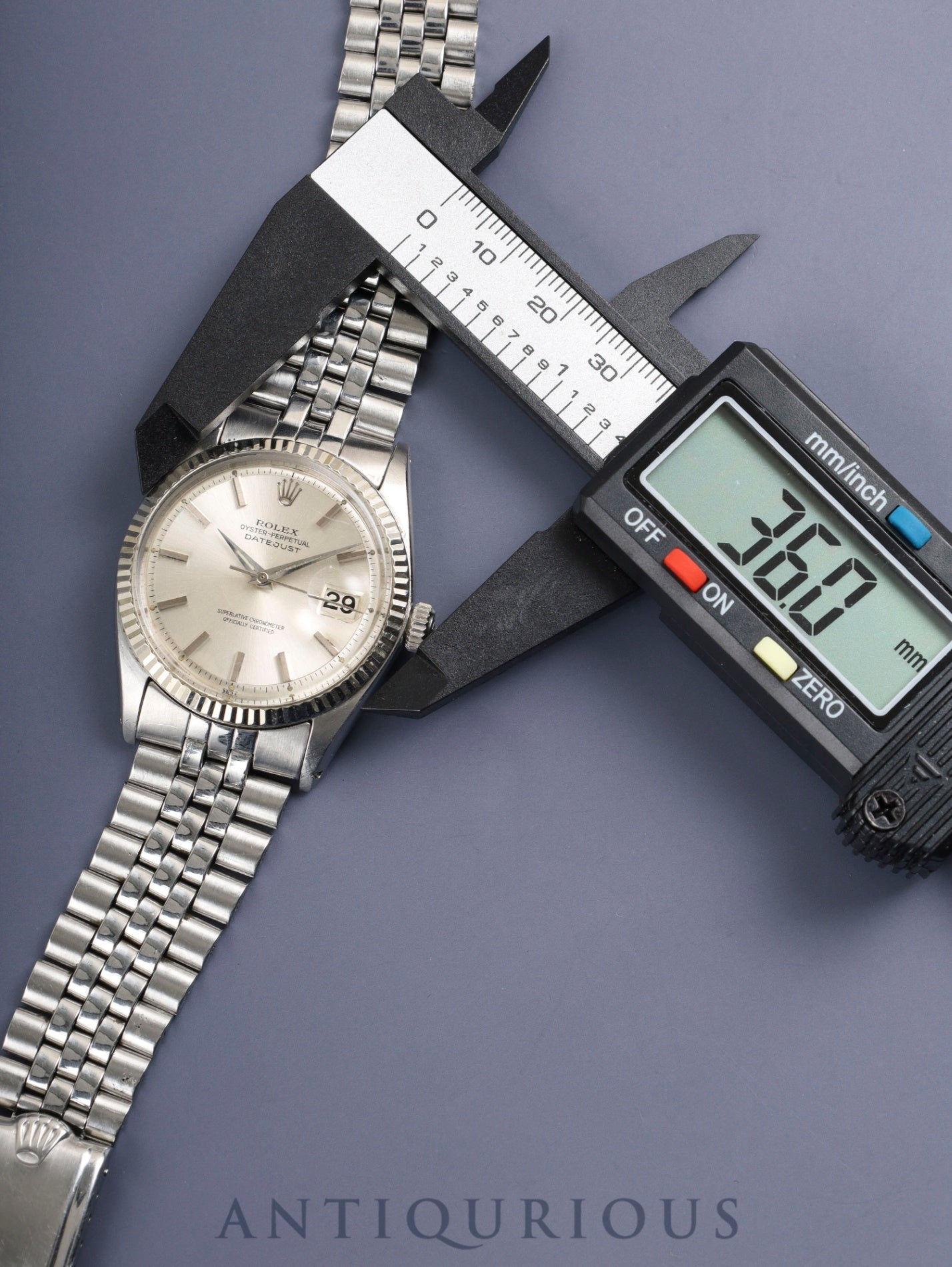 ロレックス デイトジャスト 1601 自動巻き Cal.1560 SS/WG SS シルバー文字盤 95番(1963年)オーバーホール済み