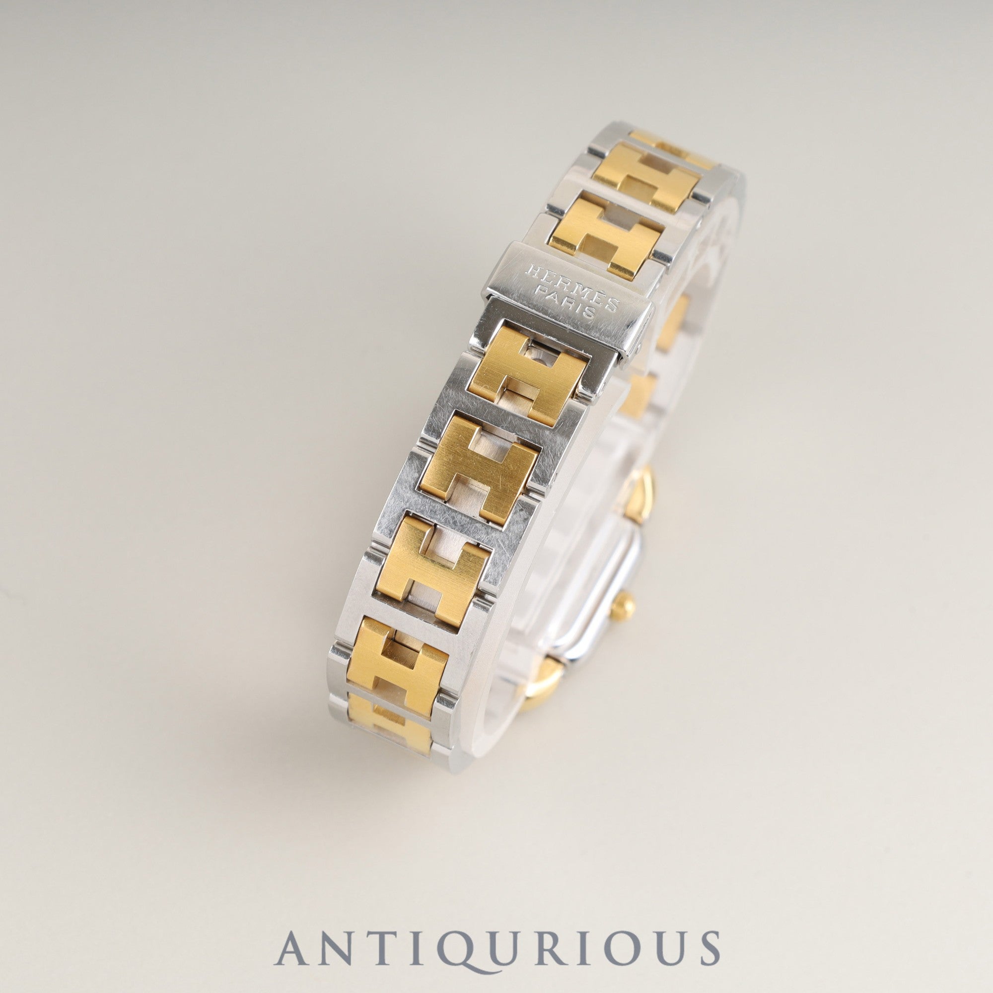 Hermes Rally RA1.240 Quartz Cal.976.001 SS/GP SS/GP White Dial Overhauled
