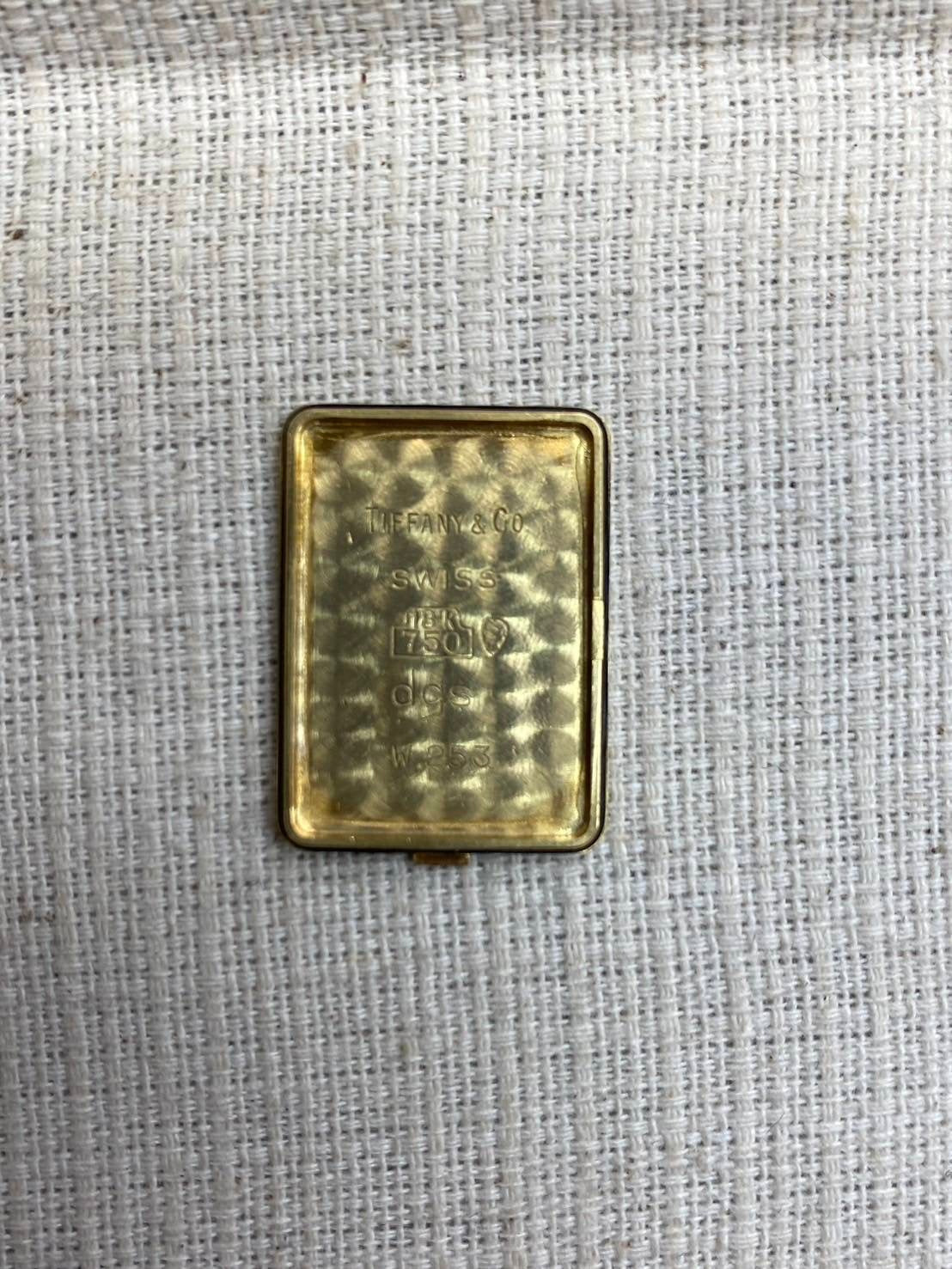 Tiffany Atlas YG CASE Quartz Cal.976 001 YG Leather Champagne Dial Box