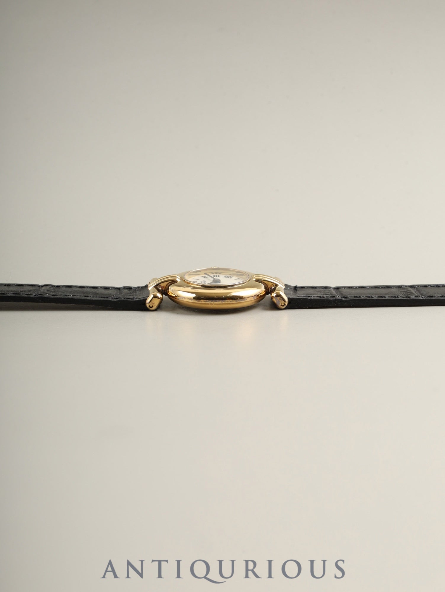 Cartier Must Colisée 590002 Quartz Cal.90 SV925 Leather Original Pin Buckle (GP) Ivory Roman Dial (SWISS marking) Overhauled