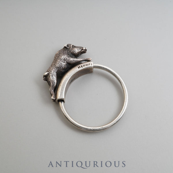 エルメス キーリング イノシシ 猪 ヴィンテージ SV