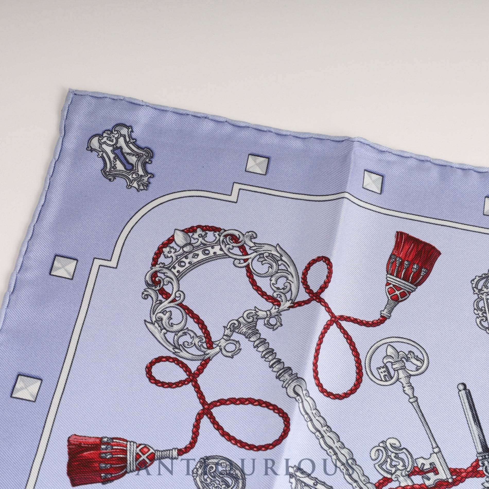 エルメス スカーフ カレ45 LES CLES 鍵 SILK100%