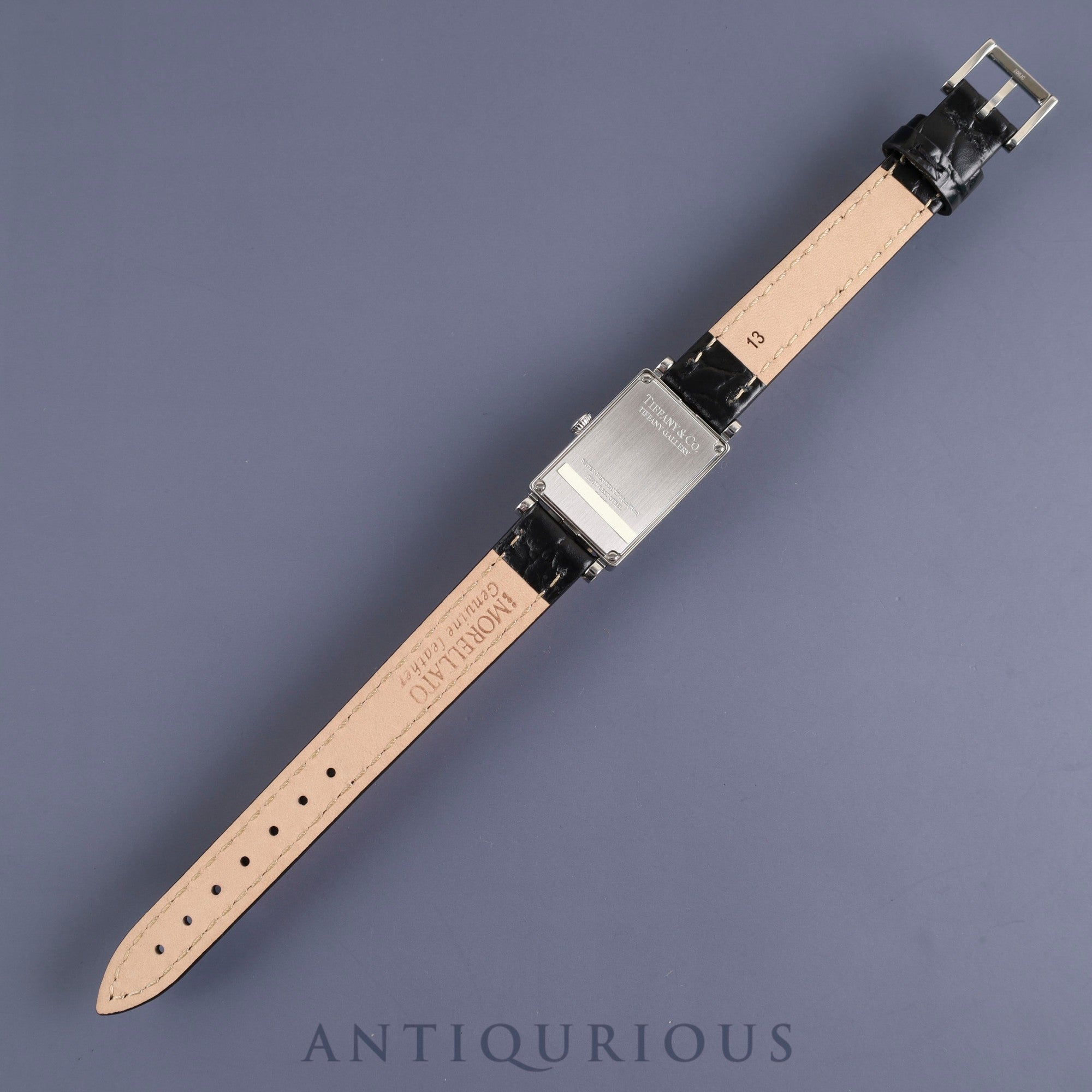 ティファニー ギャラリー Z3000.10.10A21A68A クォーツ Cal.976.001 SS 革 純正バックル(SS)シルバー文字盤 箱 保証書(2013年)オーバーホール済み