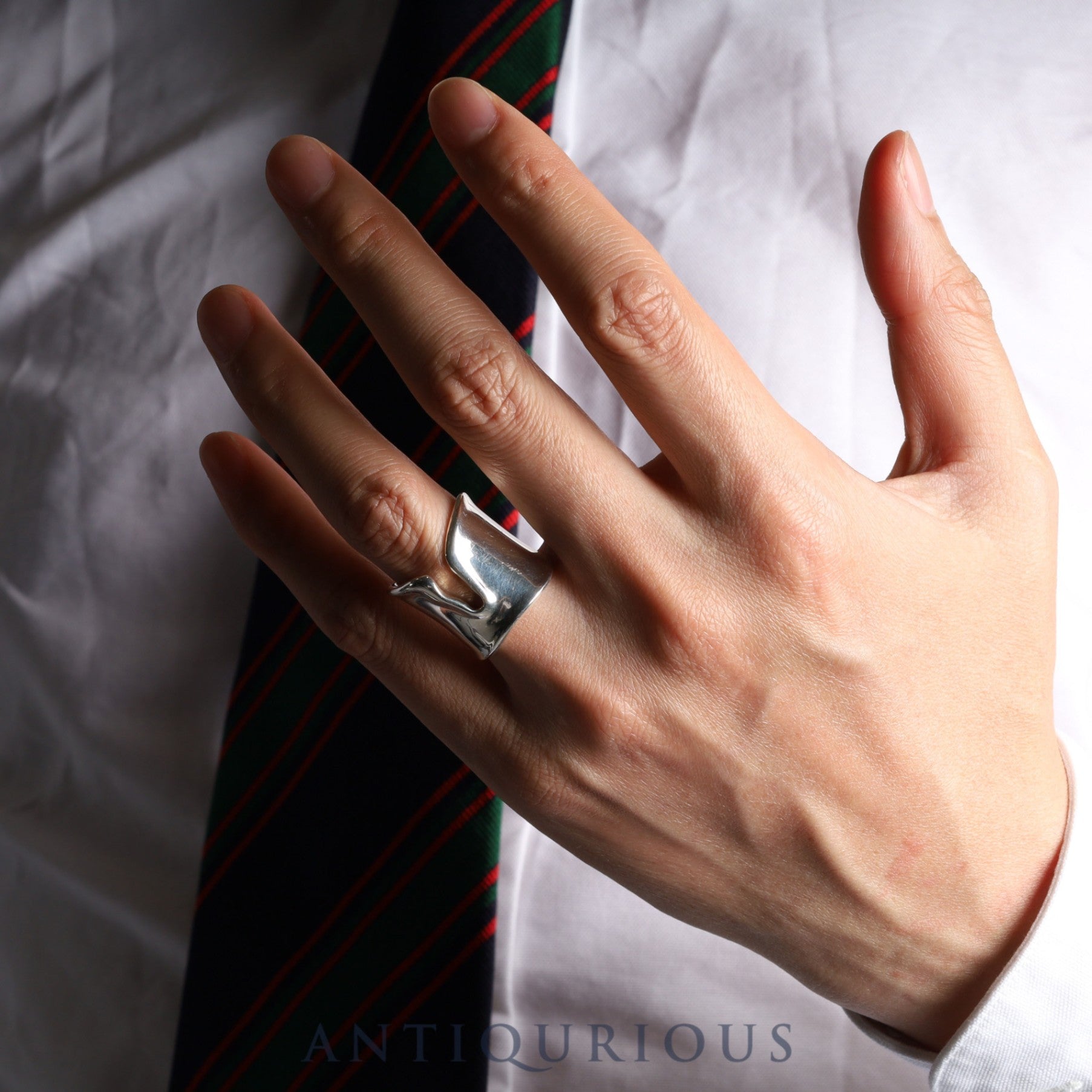 Tiffany Ring Elsa Peretti Split SV925 #7 (US) Approx. Size 14 Dust Bag