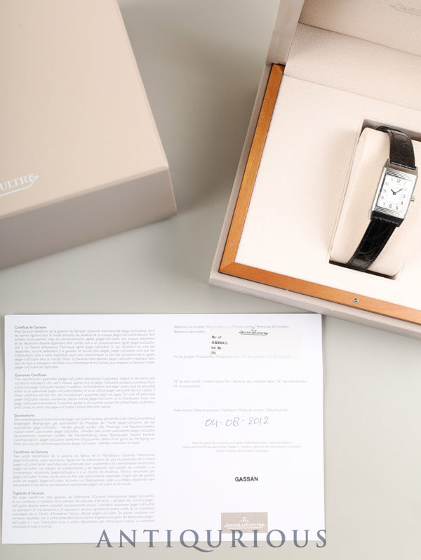 Jaeger-LeCoultre Reverso Lady 260.8.86 / JLQ2608412 Manual Winding Cal.846/1 SS Leather Original Buckle (SS) Silver Arabic Box Papers Warranty (2012) Overhauled