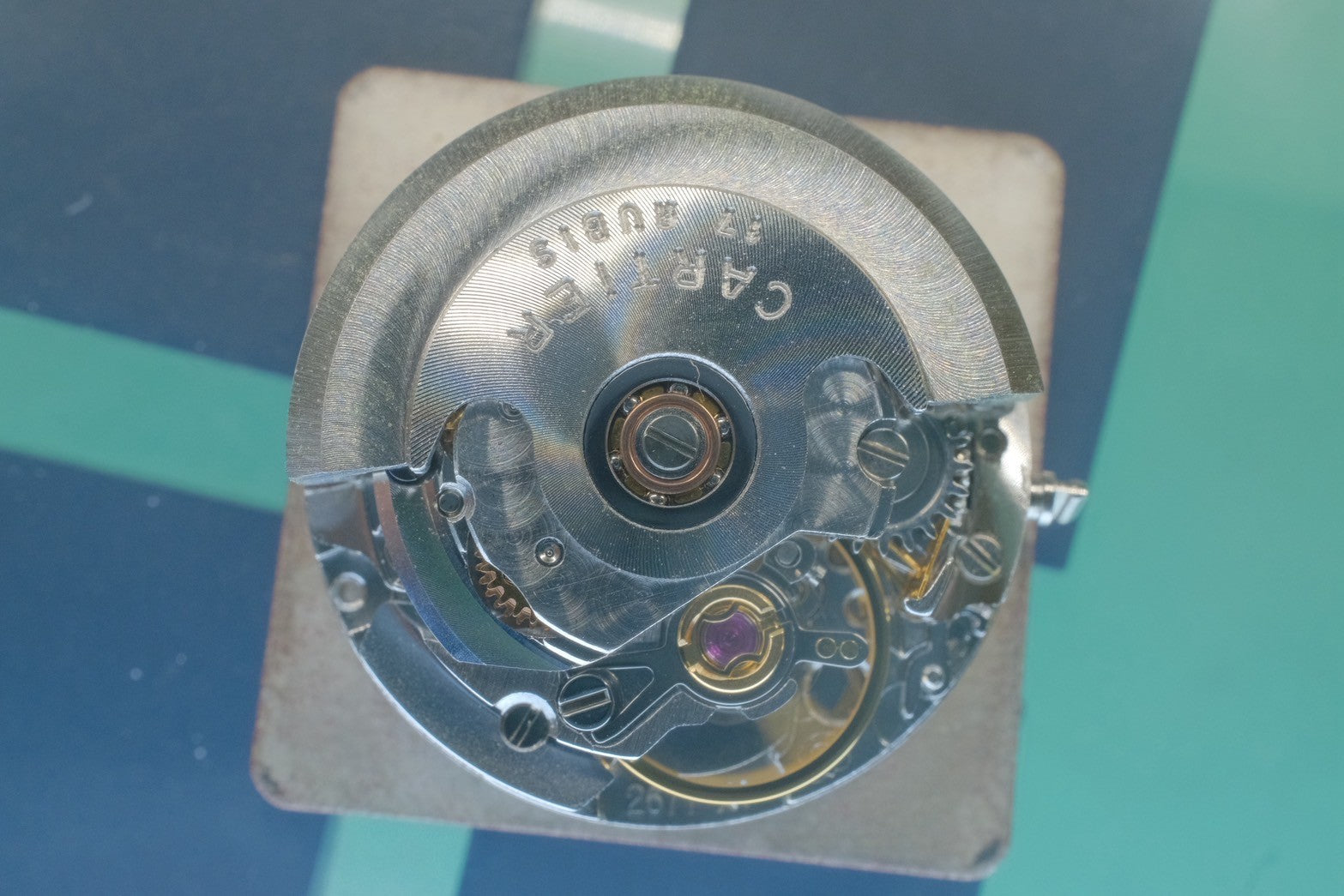 Cartier Santos Galbee LM 2961 Automatic Caliber 2671 Stainless Steel/Yellow Gold with Garnet and Bordeaux Dials, Overhauled