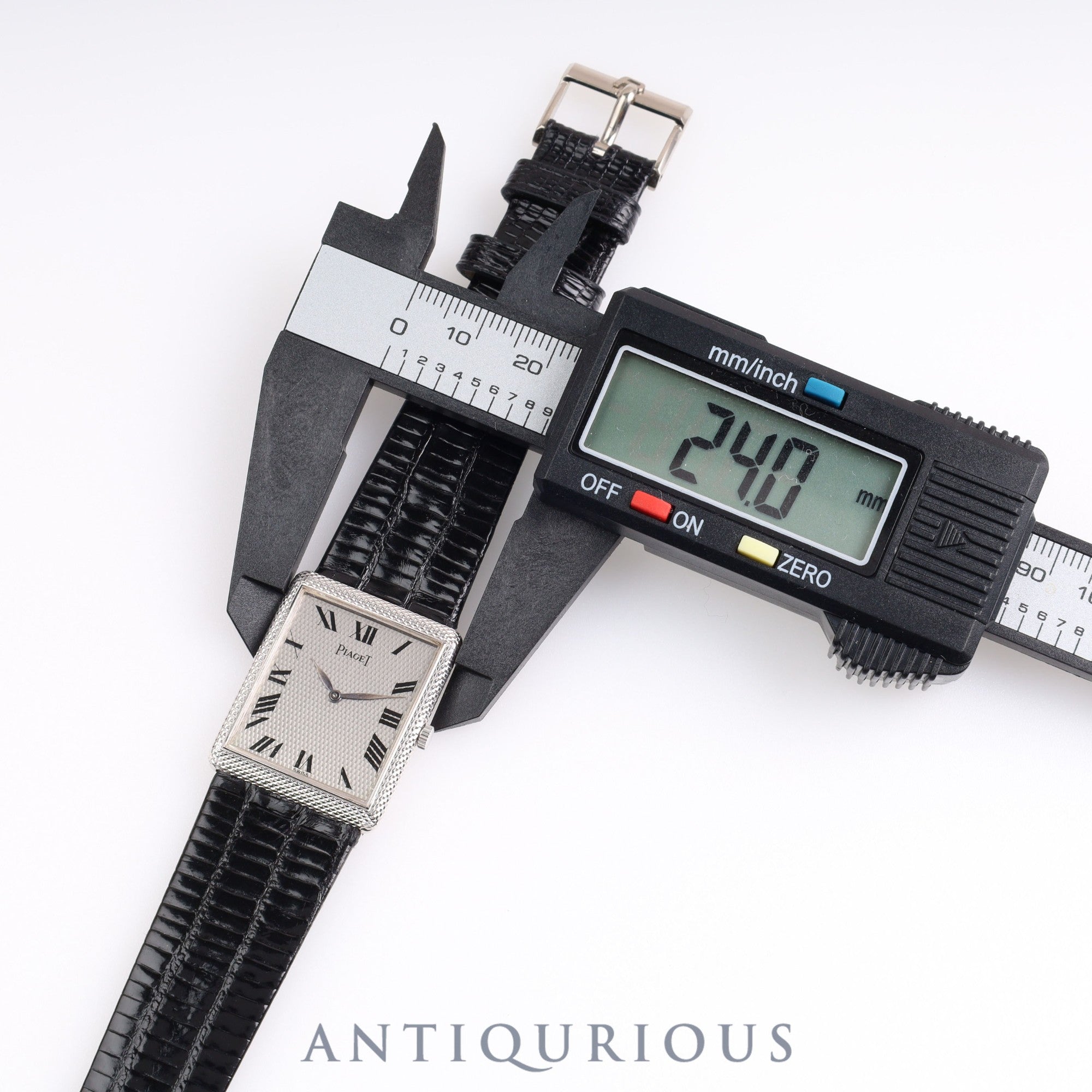 ピアジェ レクタンギュラーケース 9152 手巻き Cal.9P2 WG 革 グレー文字盤