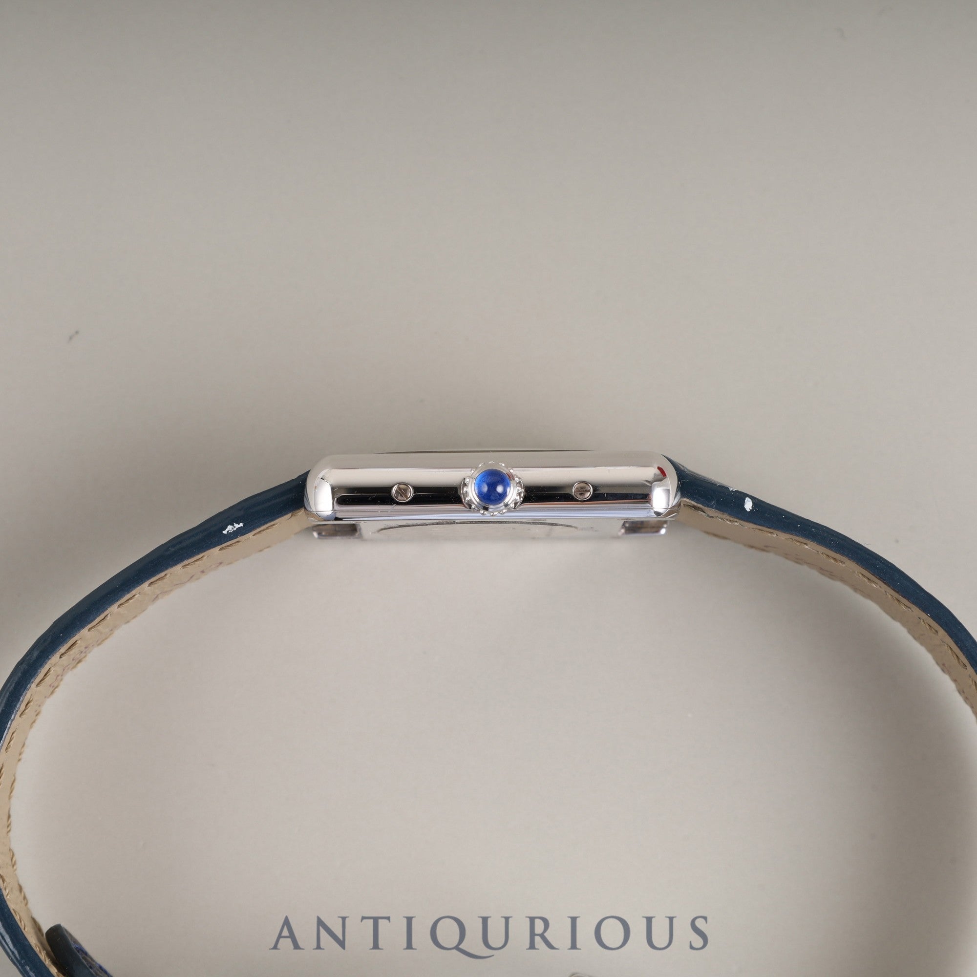 カルティエ マストタンク MM 2416 クォーツ Cal.057 SV925 純正革ベルト(使用感あり) 純正Dバックル(SS) ピンクローマン文字盤 クリスマス限定 オーバーホール済み