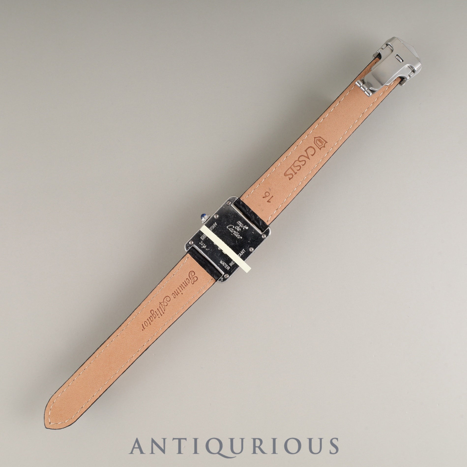 カルティエ マストタンク MM W1014054 / 2416 クォーツ Cal.057 SV925 革 純正Dバックル(SS) ホワイト飛びローマン文字盤 オーバーホール済み