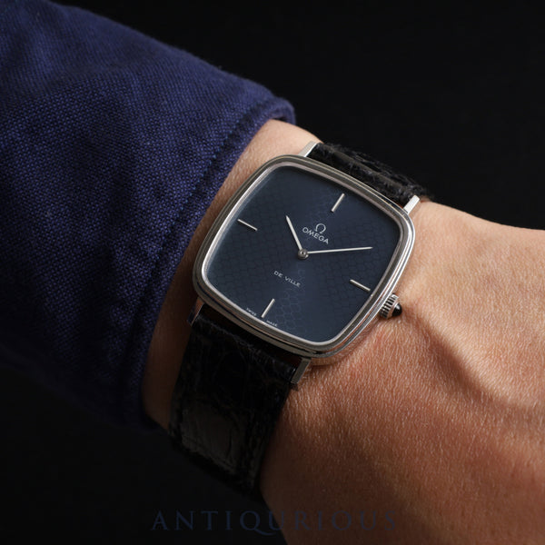 Omega De Ville 111.0118 Manual winding Cal.625 SS Genuine leather strap Genuine buckle (SS) Navy dial Overhauled