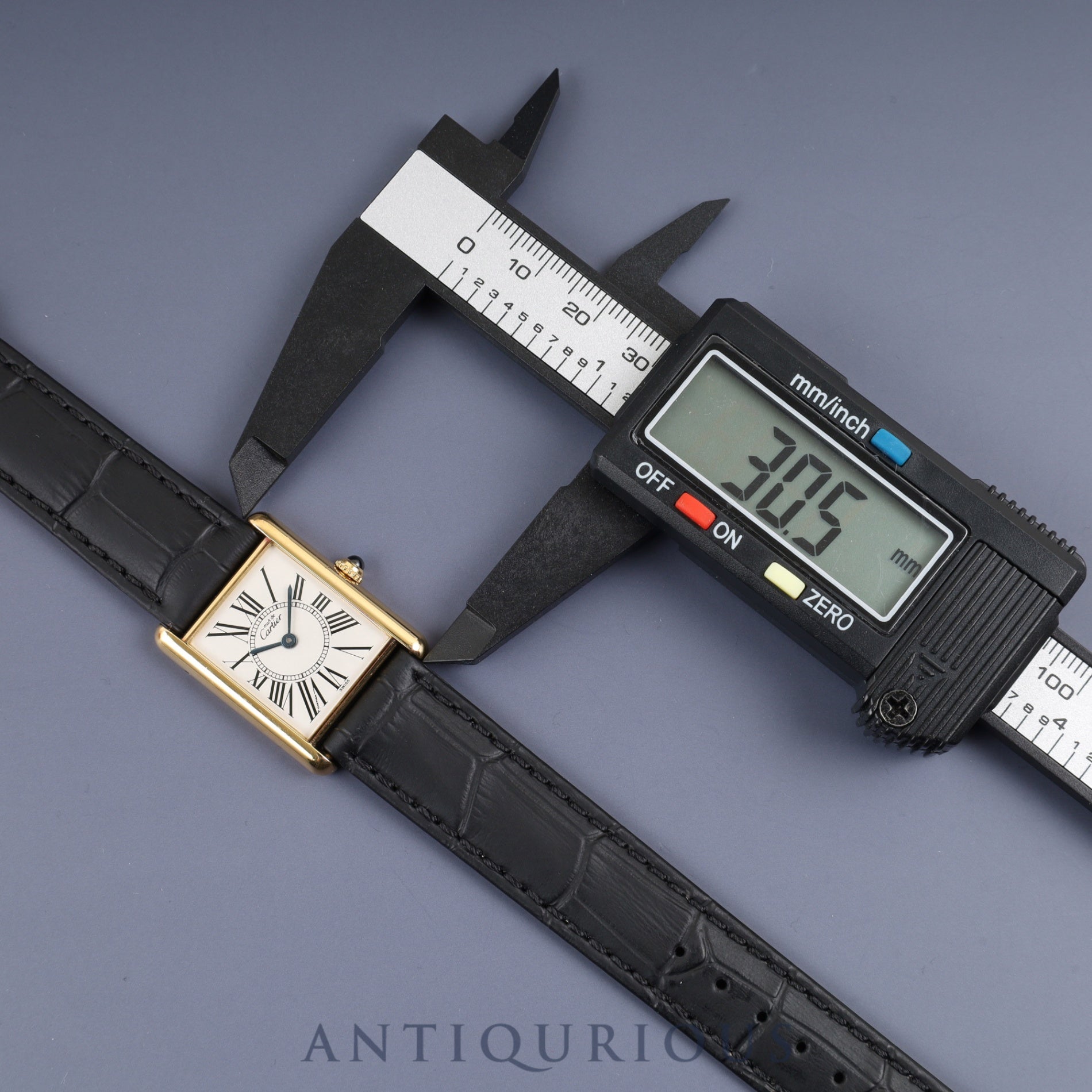 カルティエ マストタンク LM W1005654/590005 クォーツ Cal.90 SV925 革 純正尾錠(GP)オパラン文字盤 箱 冊子 保証書 (1996年)オーバーホール済み